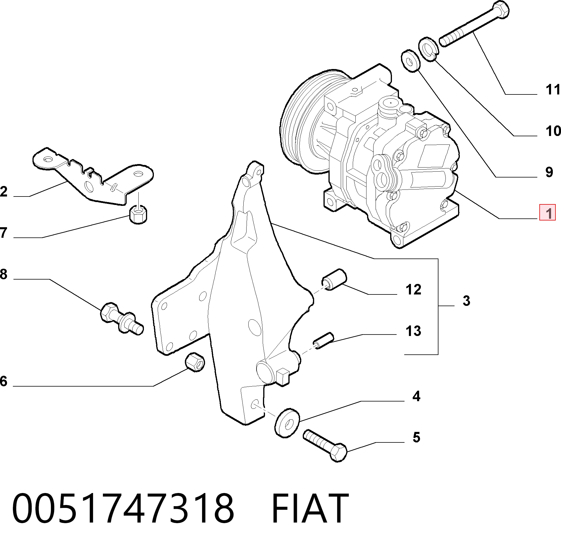 Fiat Doblo I Klima kompresörü