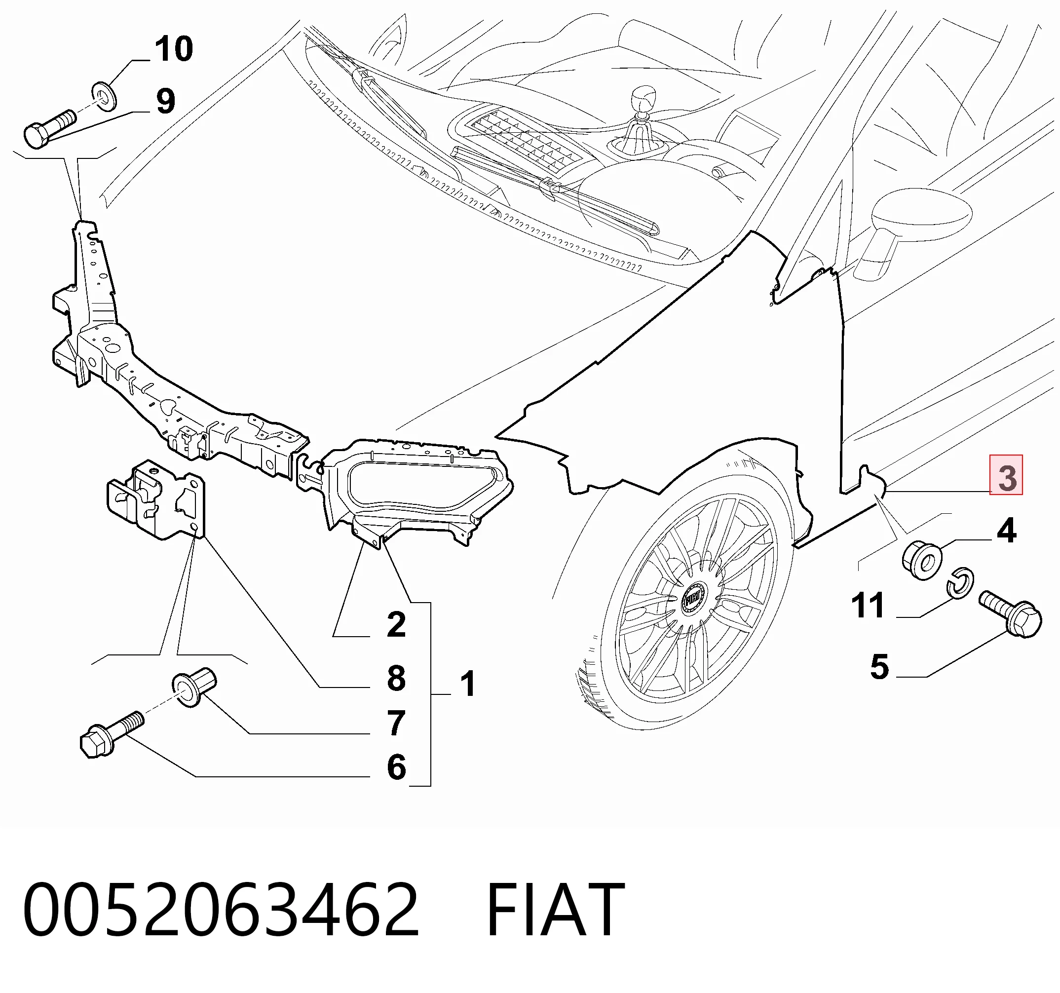 Fiat Linea  Sol ön çamurluk Türkiye fiyatı