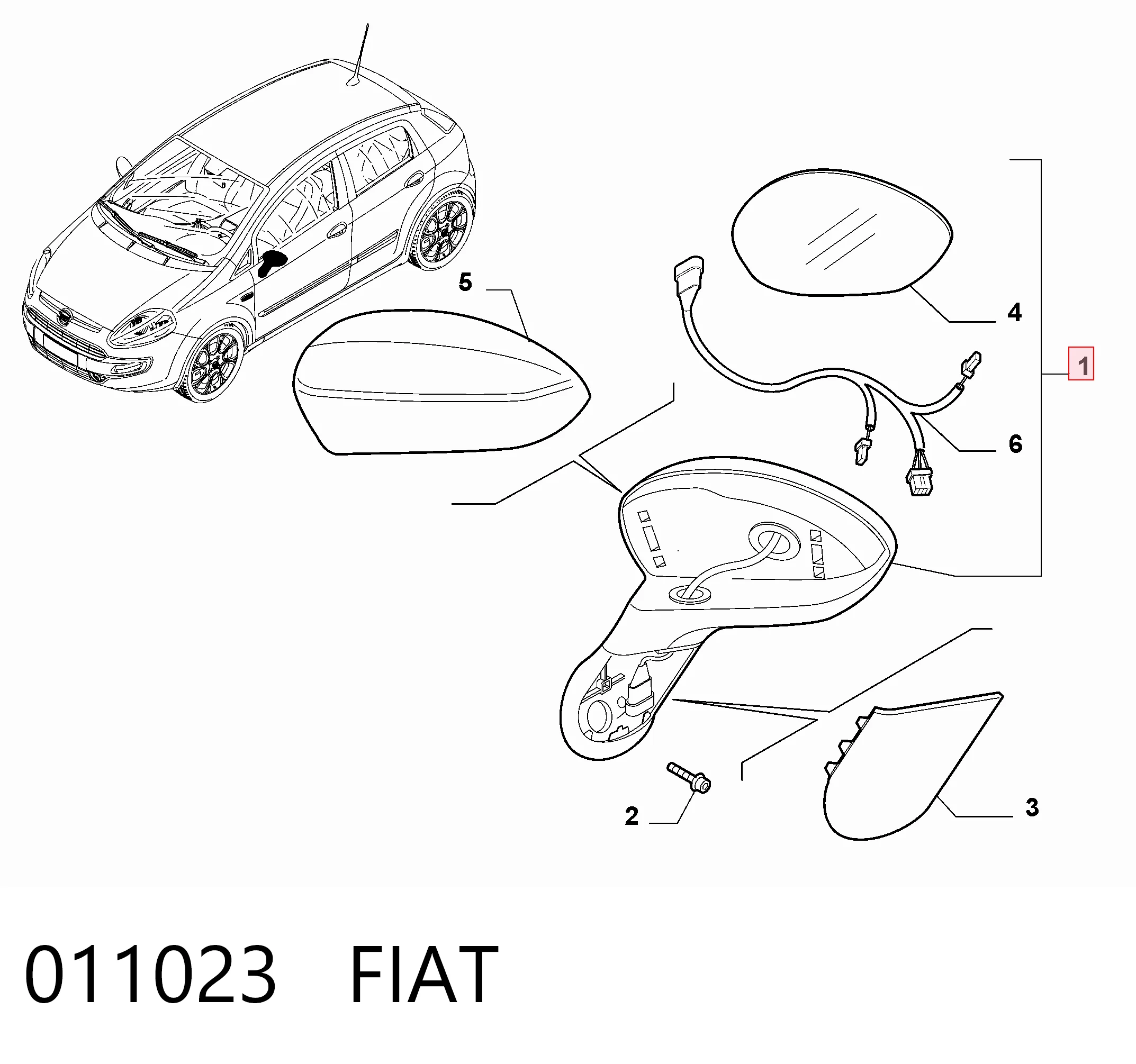 Fiat Linea  Yan ayna