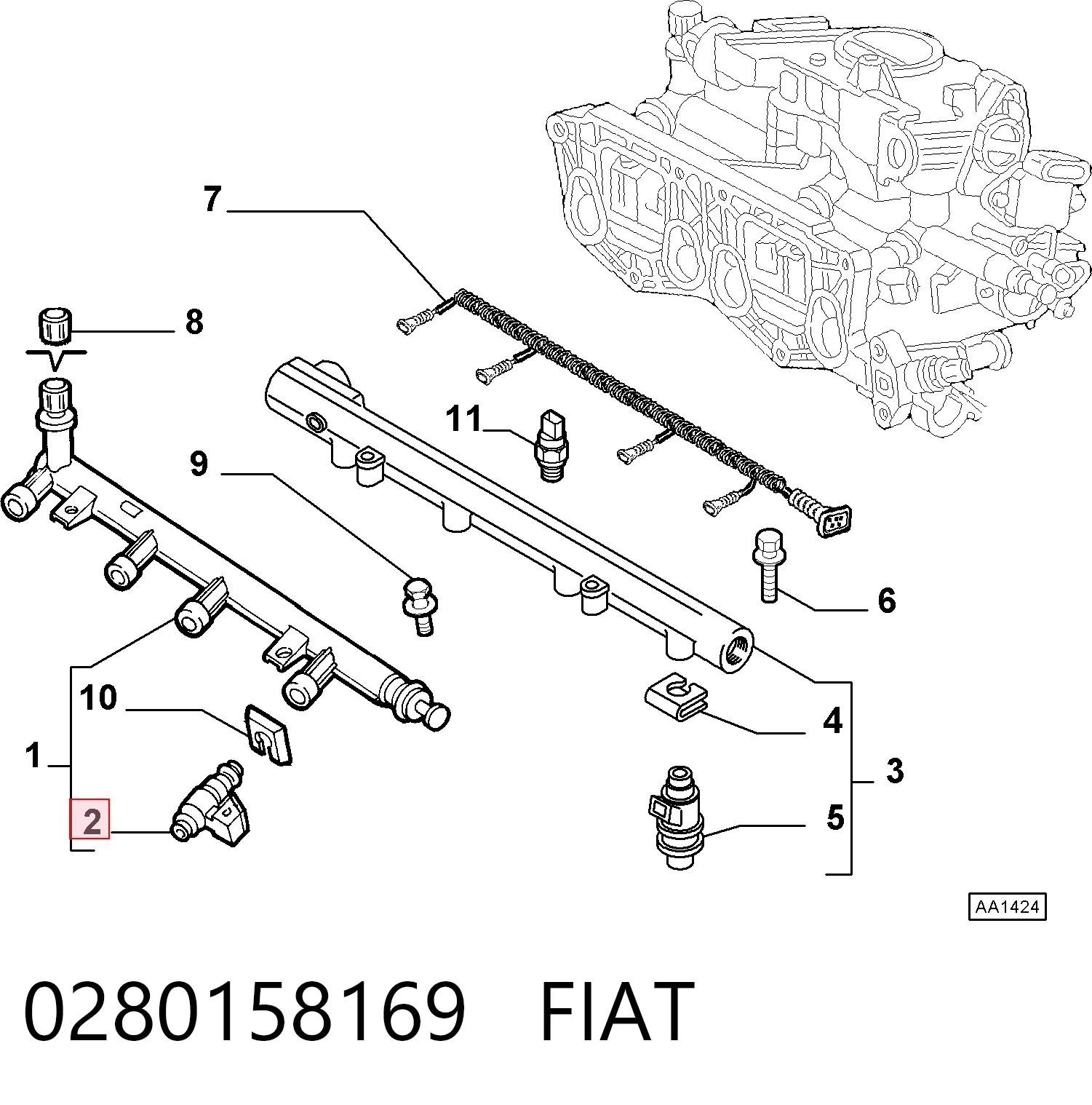 Fiat Palio  (1996 - 2026) Yakıt enjektörü satın al