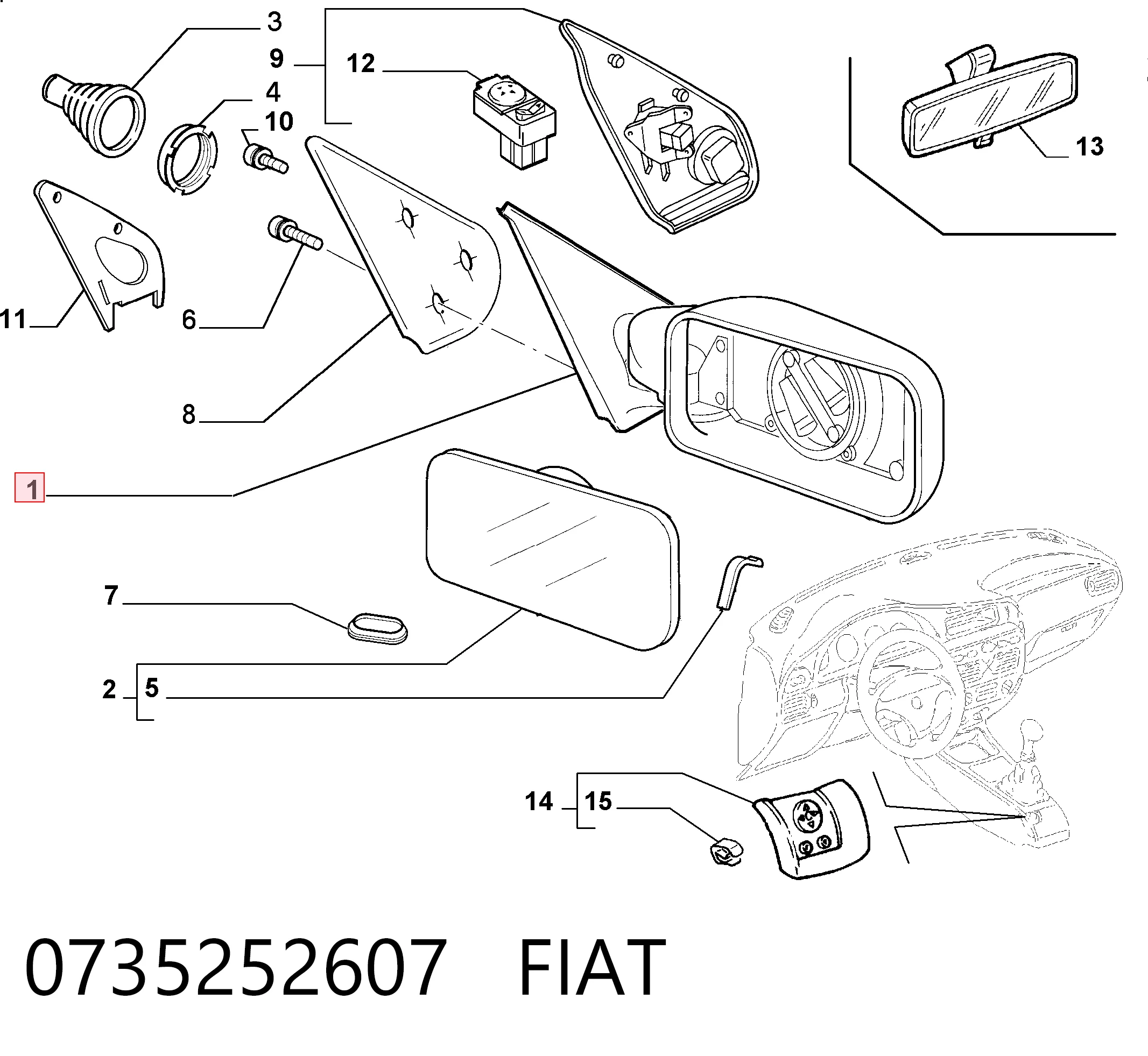 Fiat Palio  Yan ayna Türkiye fiyatı