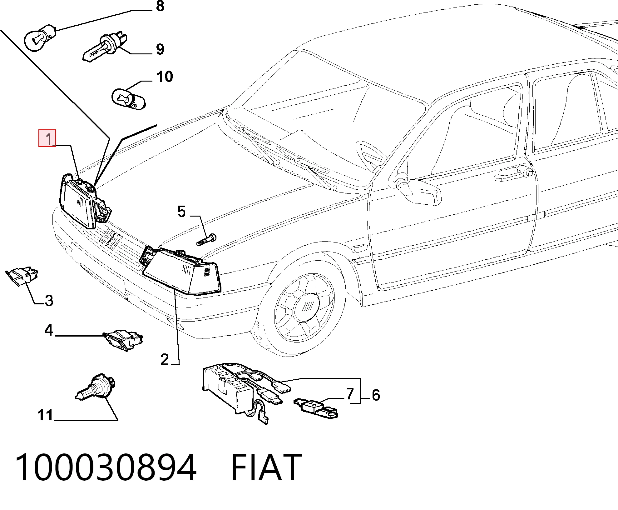 Fiat Tempra  Sağ far fiyatları