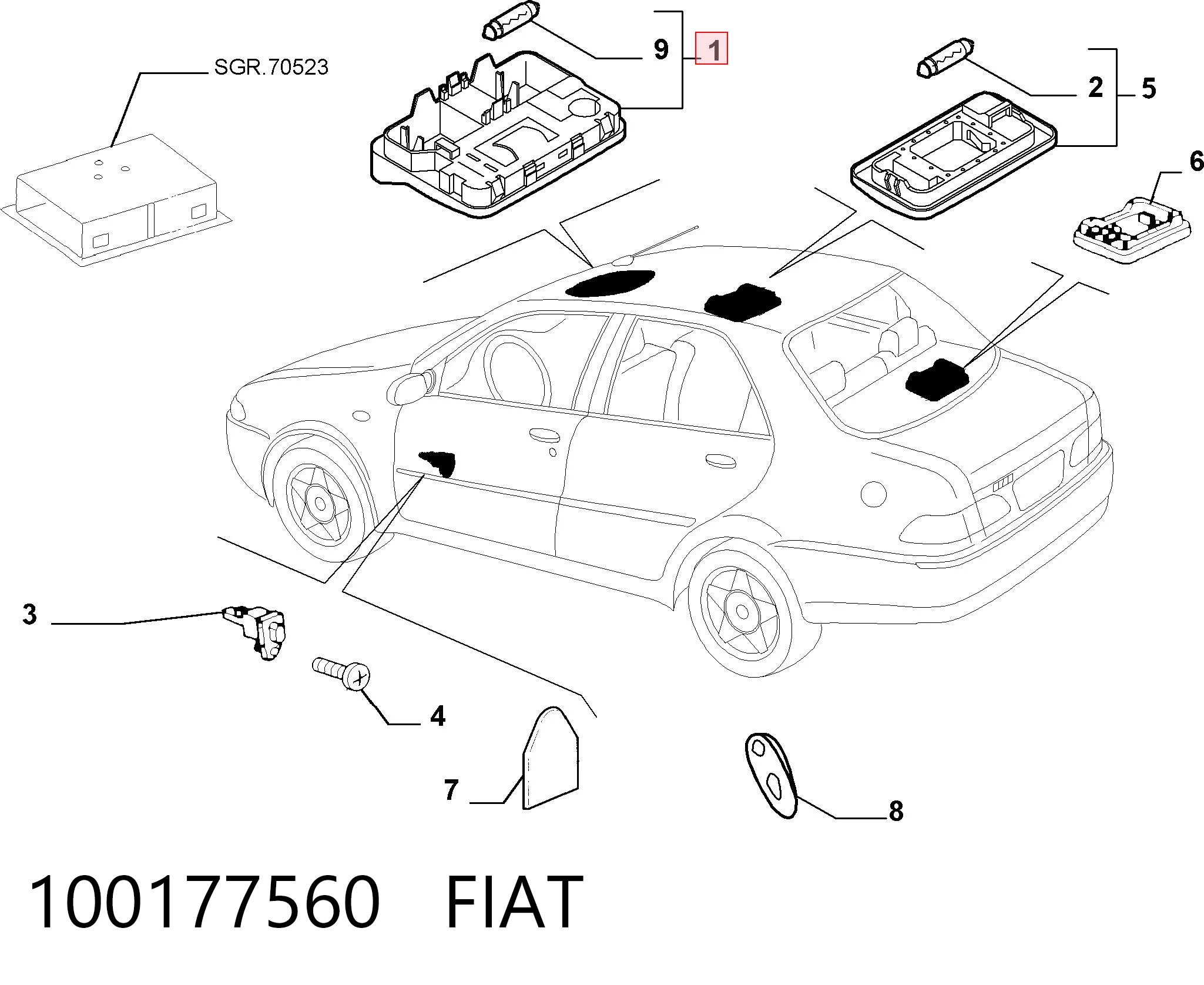 Fiat Albea  İç Aydınlatma Lambası Türkiye fiyatı