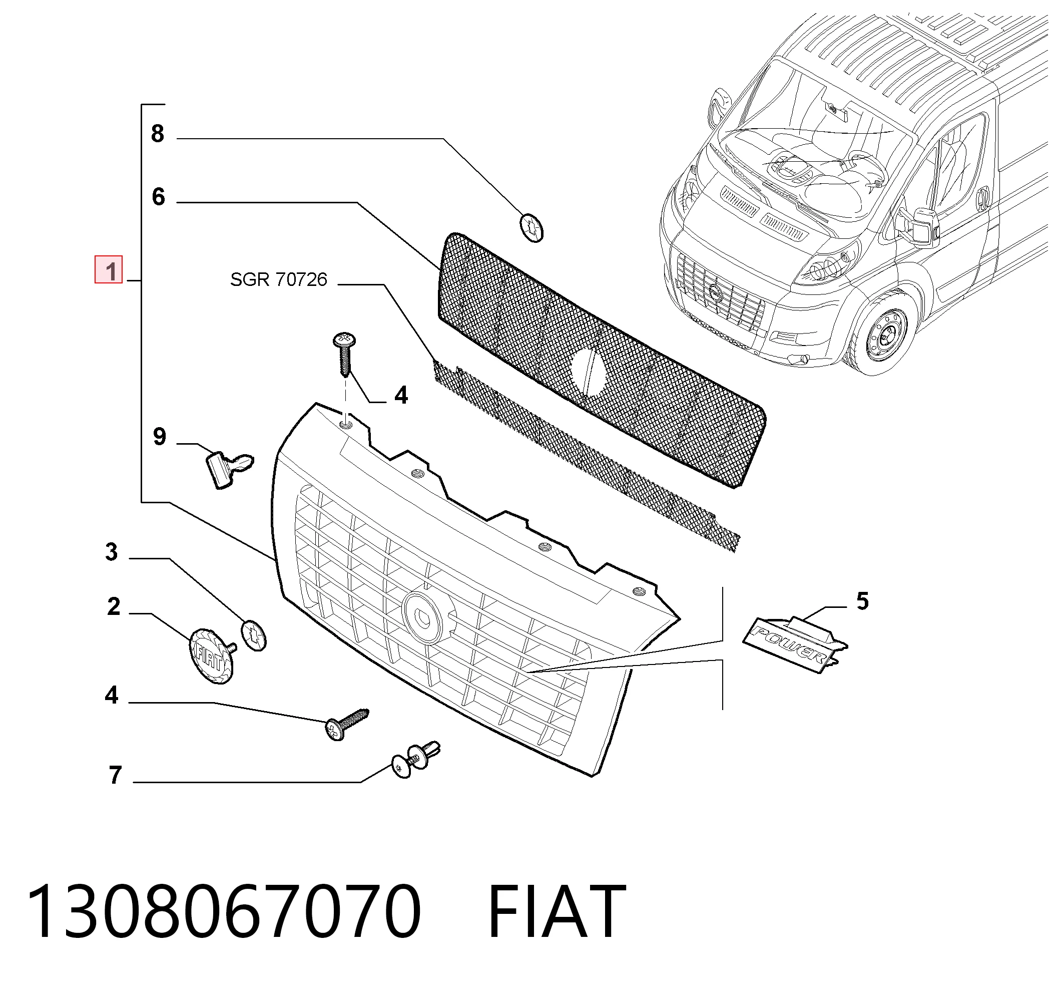 Fiat Ducato III Radyatör ızgarası