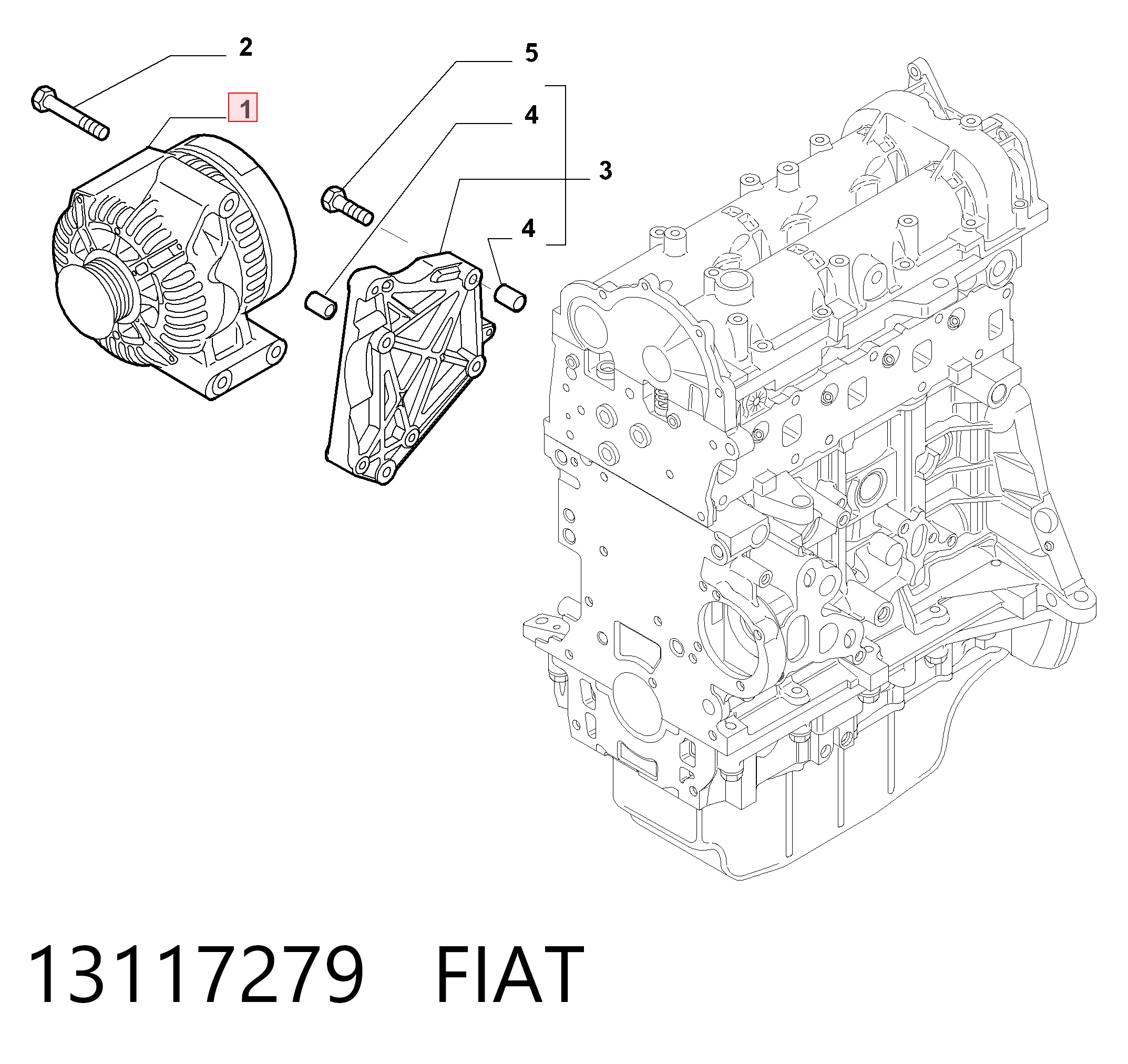 Fiat Doblo I Alternatör