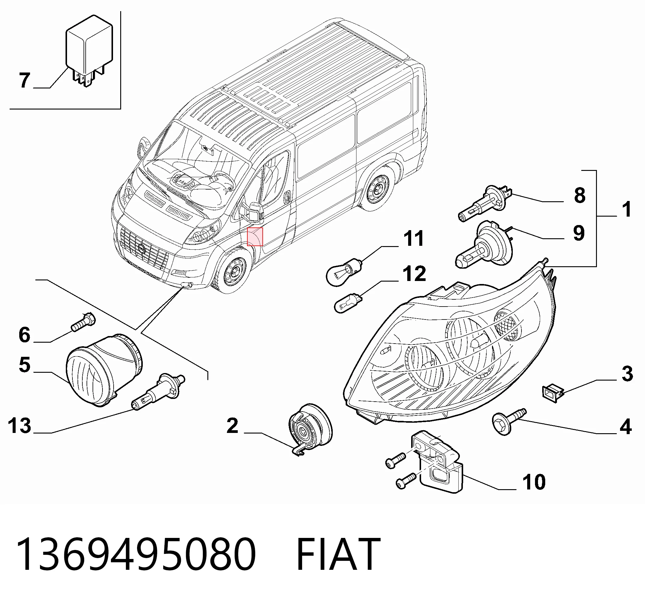 Fiat Ducato III Sağ ön far Türkiye fiyatı
