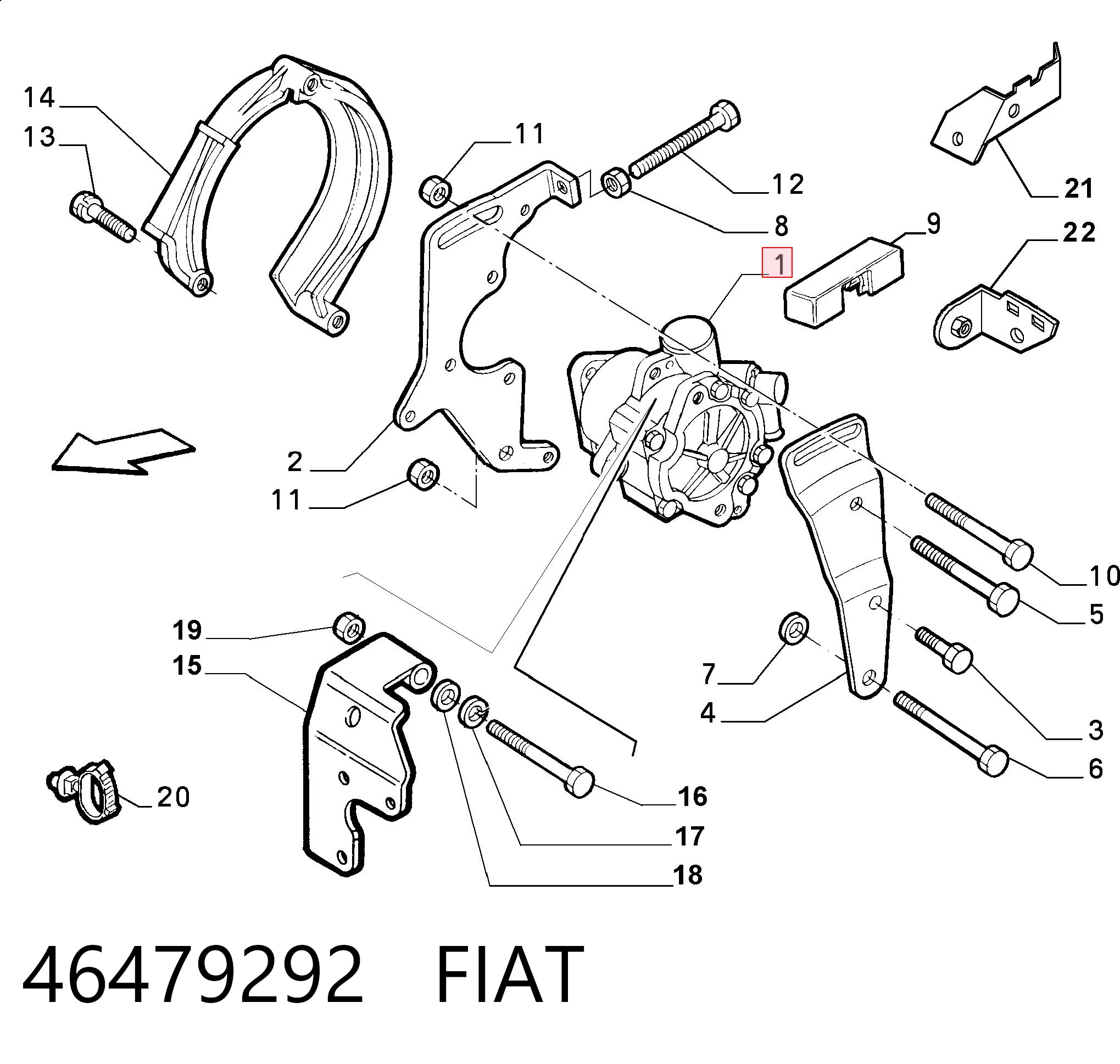 Fiat Albea  Hidrolik direksiyon pompası Türkiye fiyatı