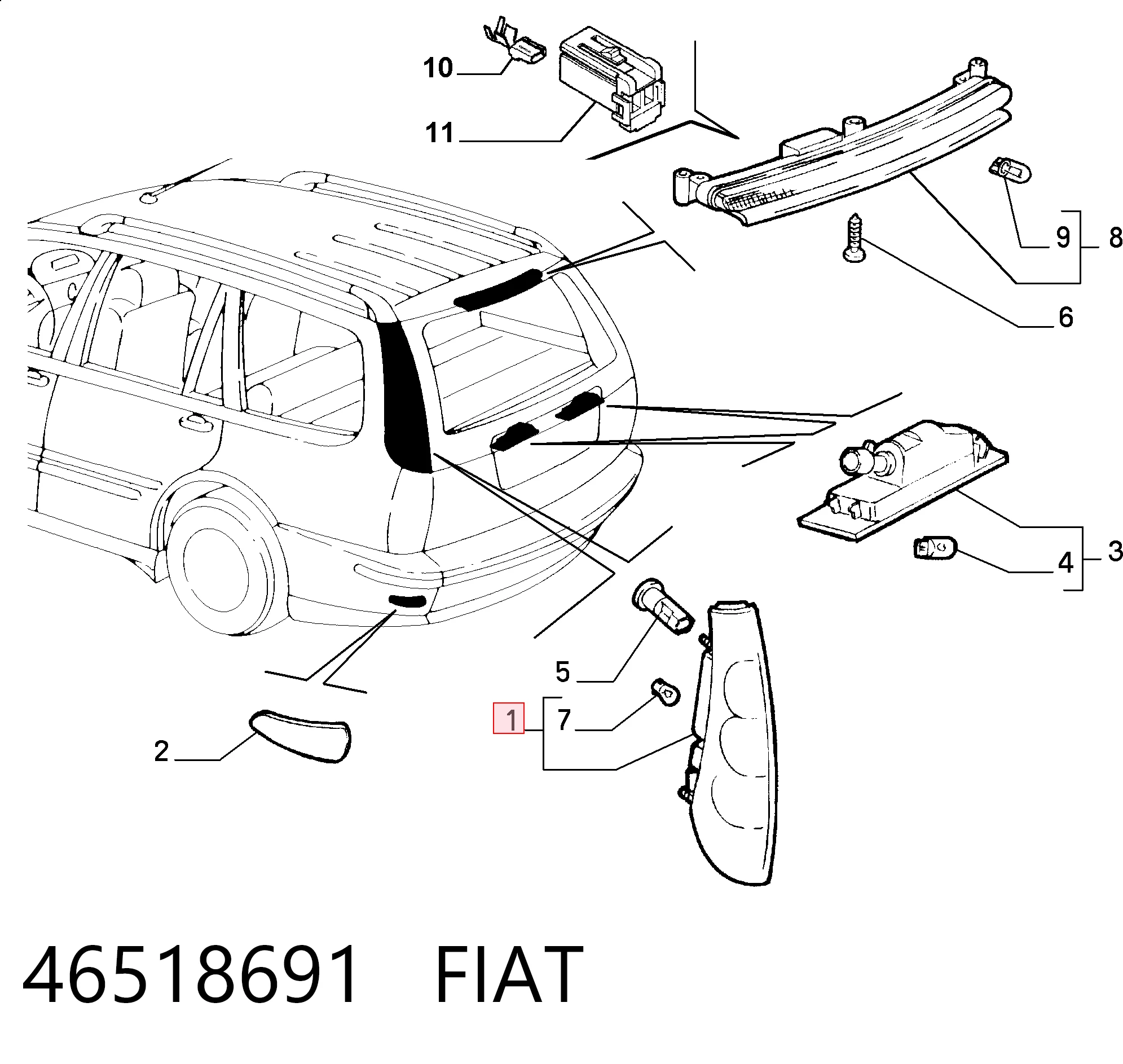 Fiat Marea  Sağ arka stop fiyatları