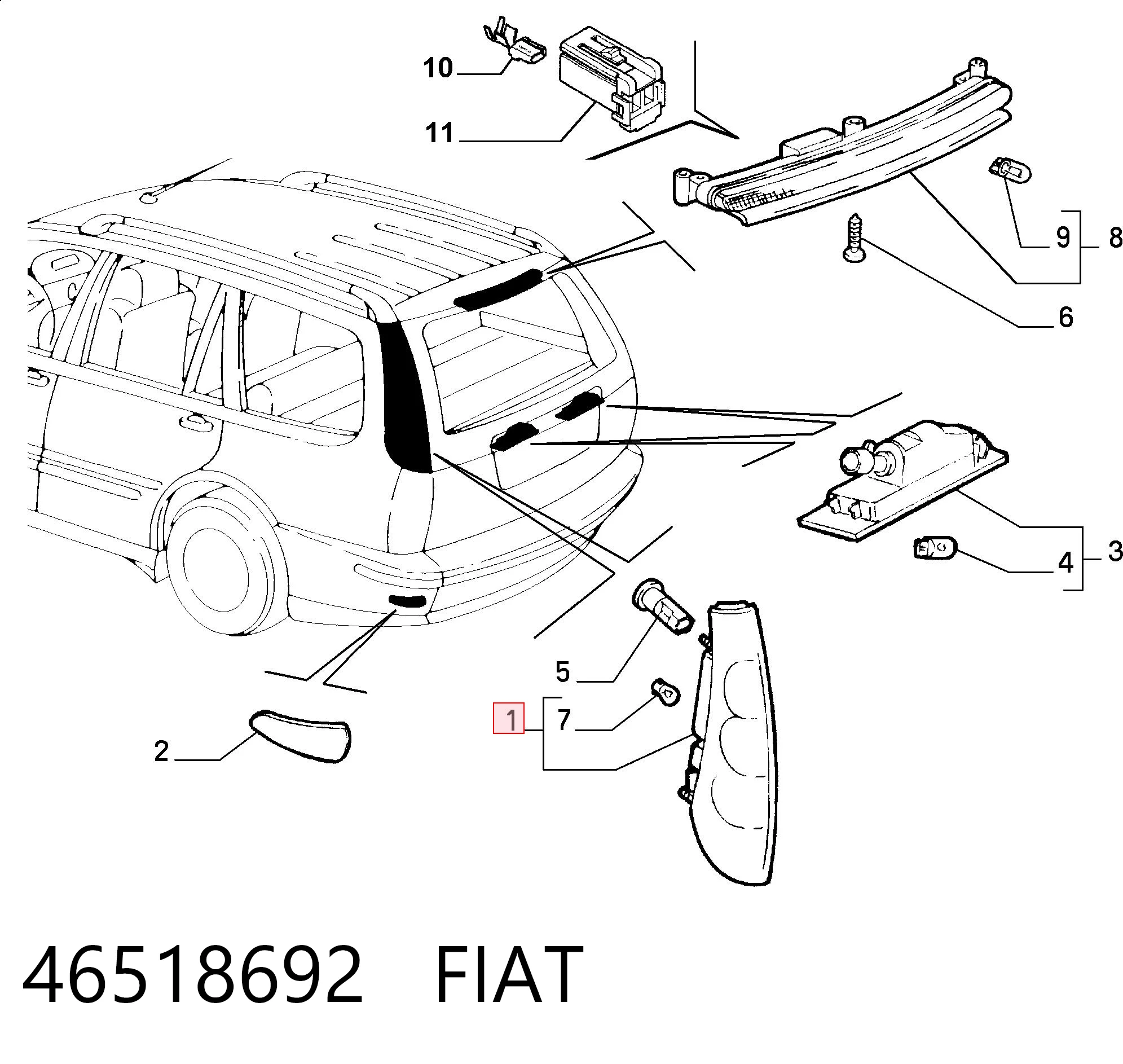 Fiat Marea  Sol arka stop fiyatları