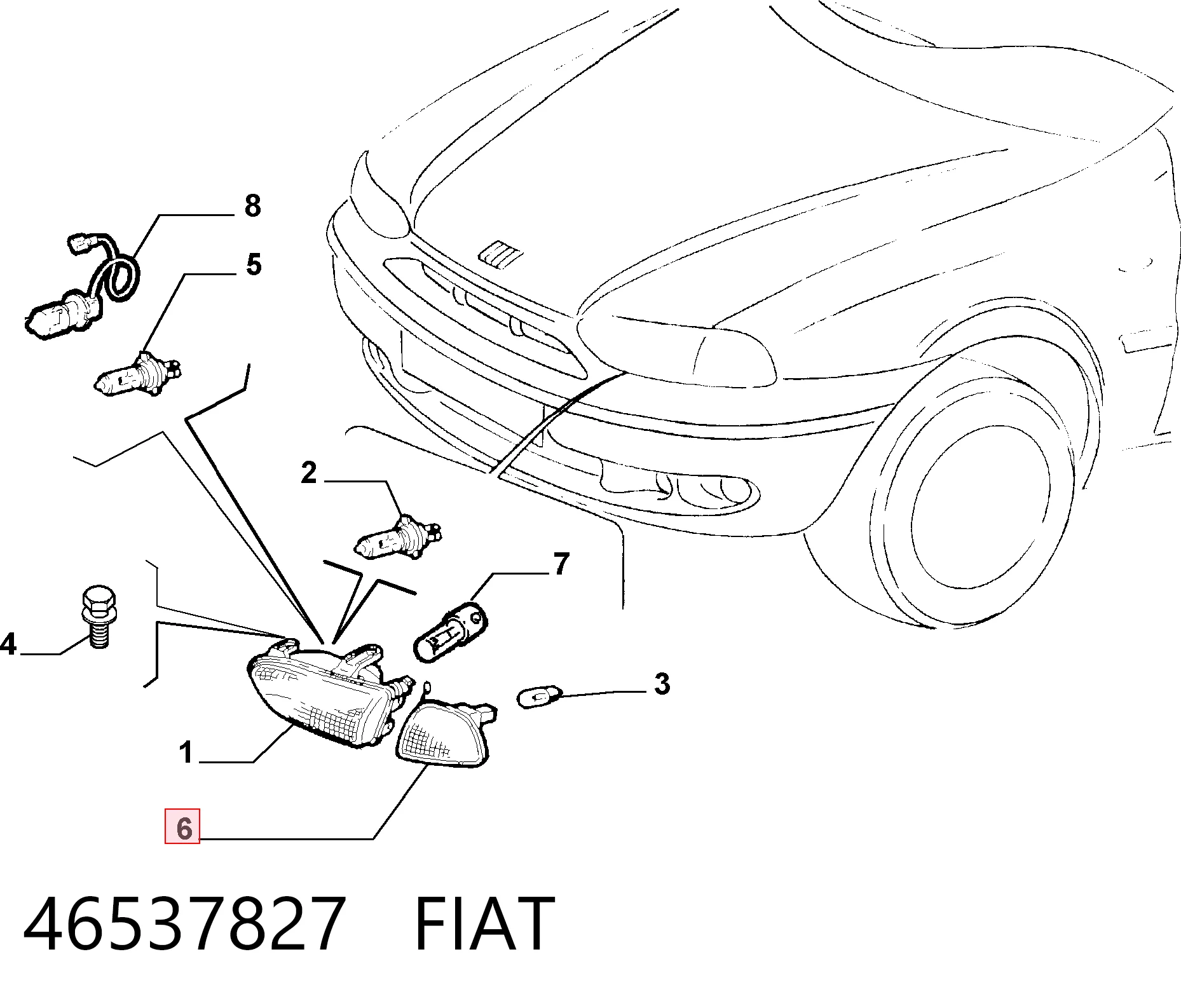 Fiat Palio  (1996 - 2026) Sol sinyal lambası satın al