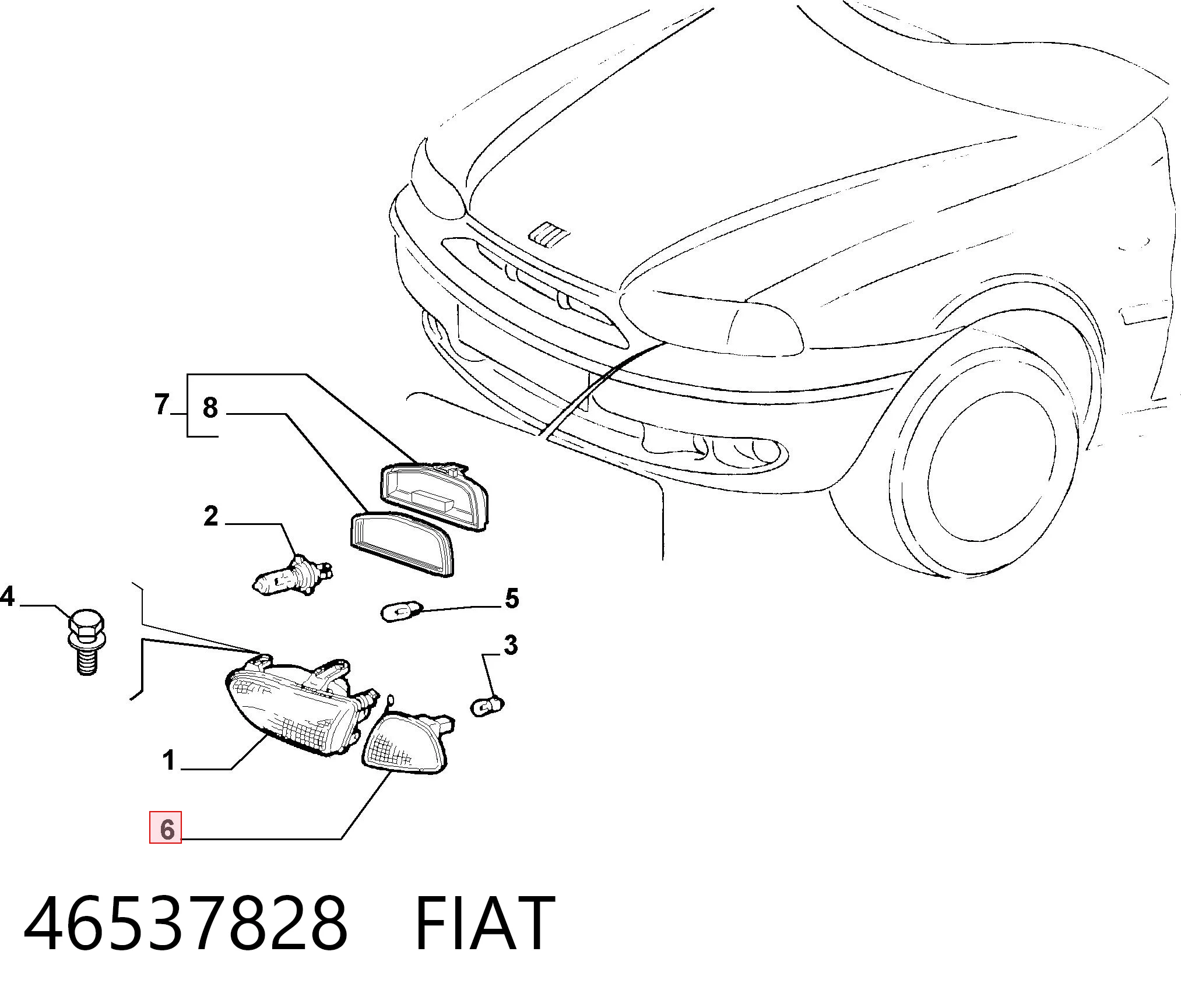 Fiat Palio  Sağ Sinyal orijinal