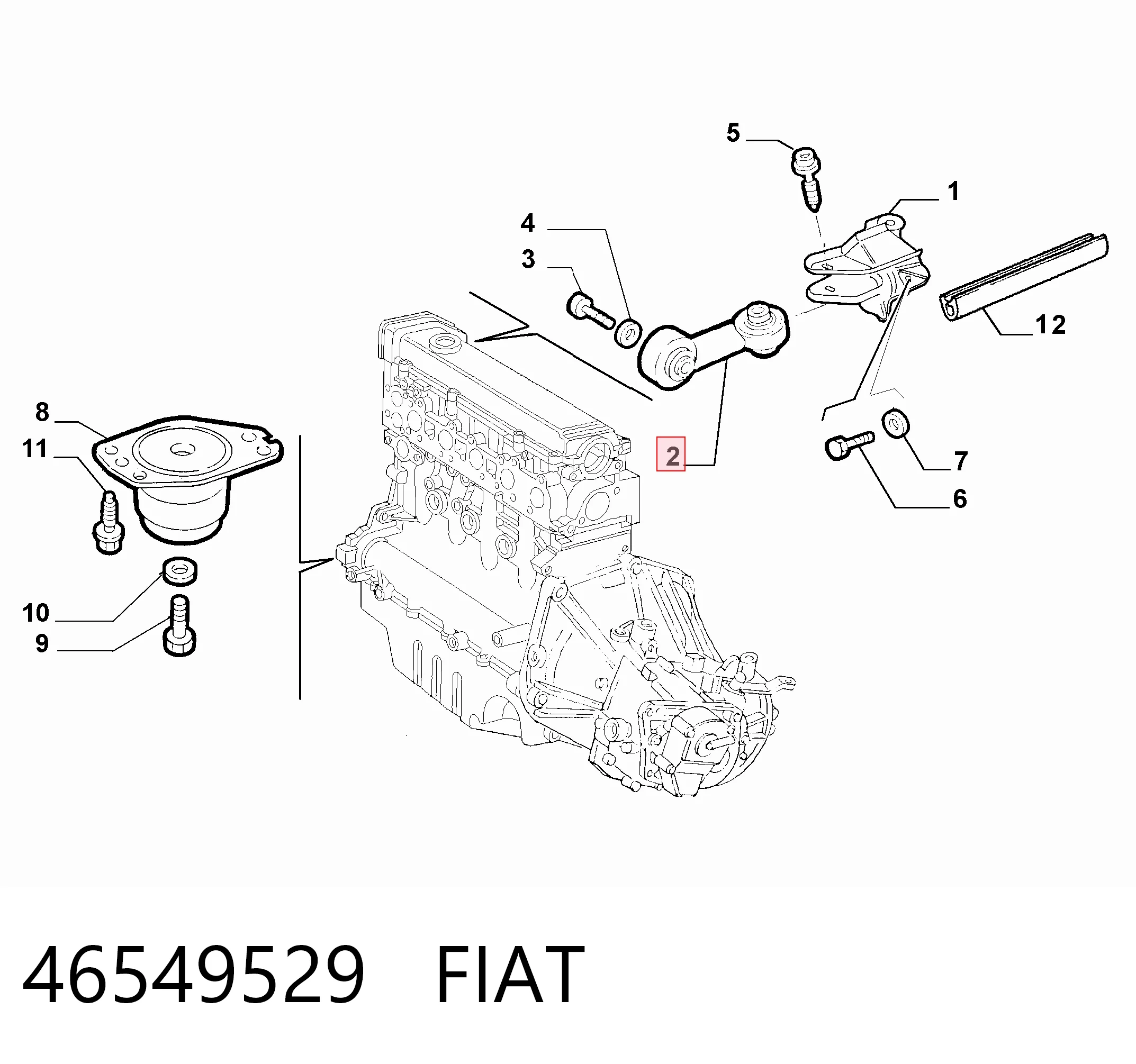 Fiat Marea  Sağ Motor Kulağı