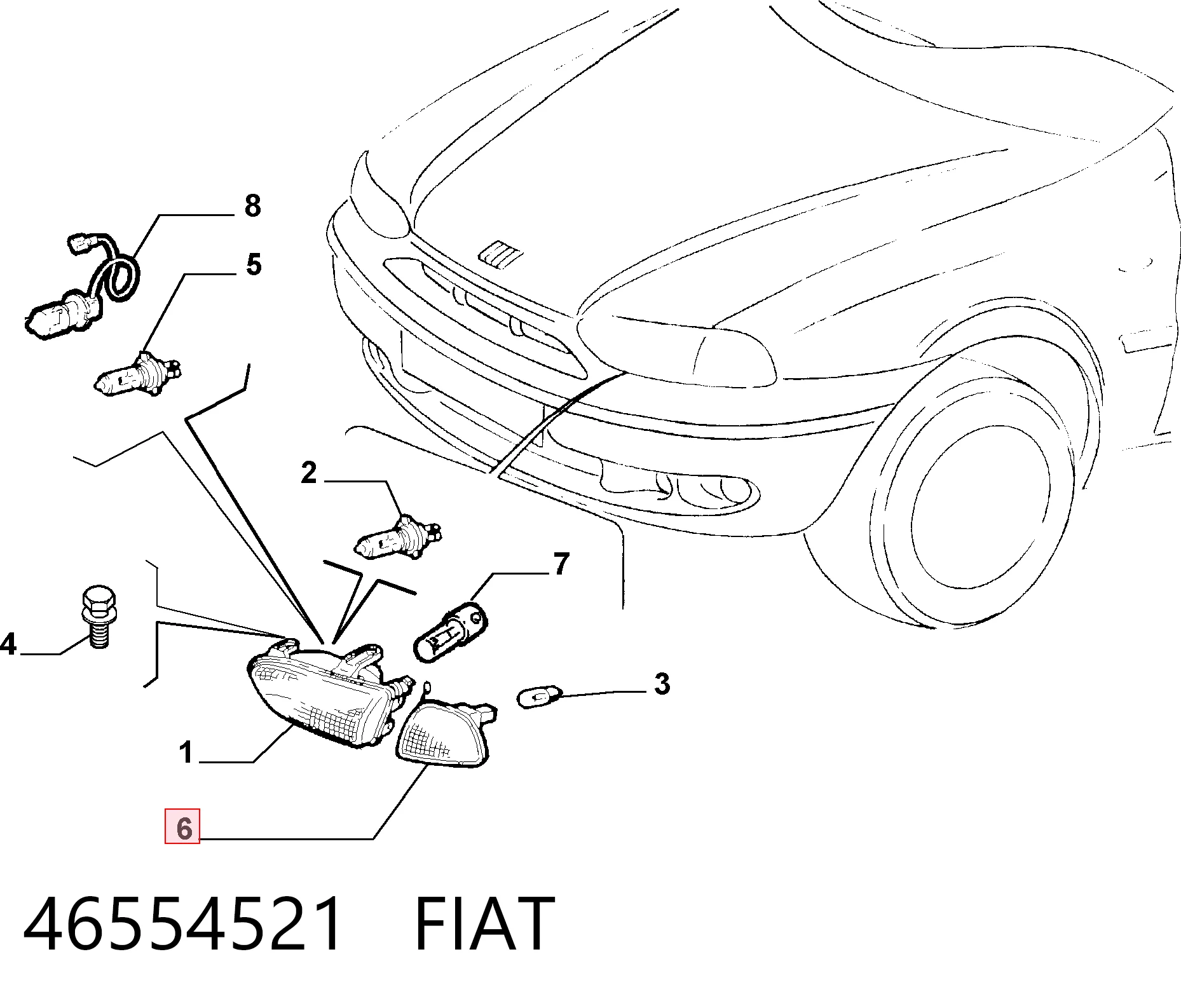 Fiat Palio  (1996 - 2026) Sağ sinyal lambası çıkma
