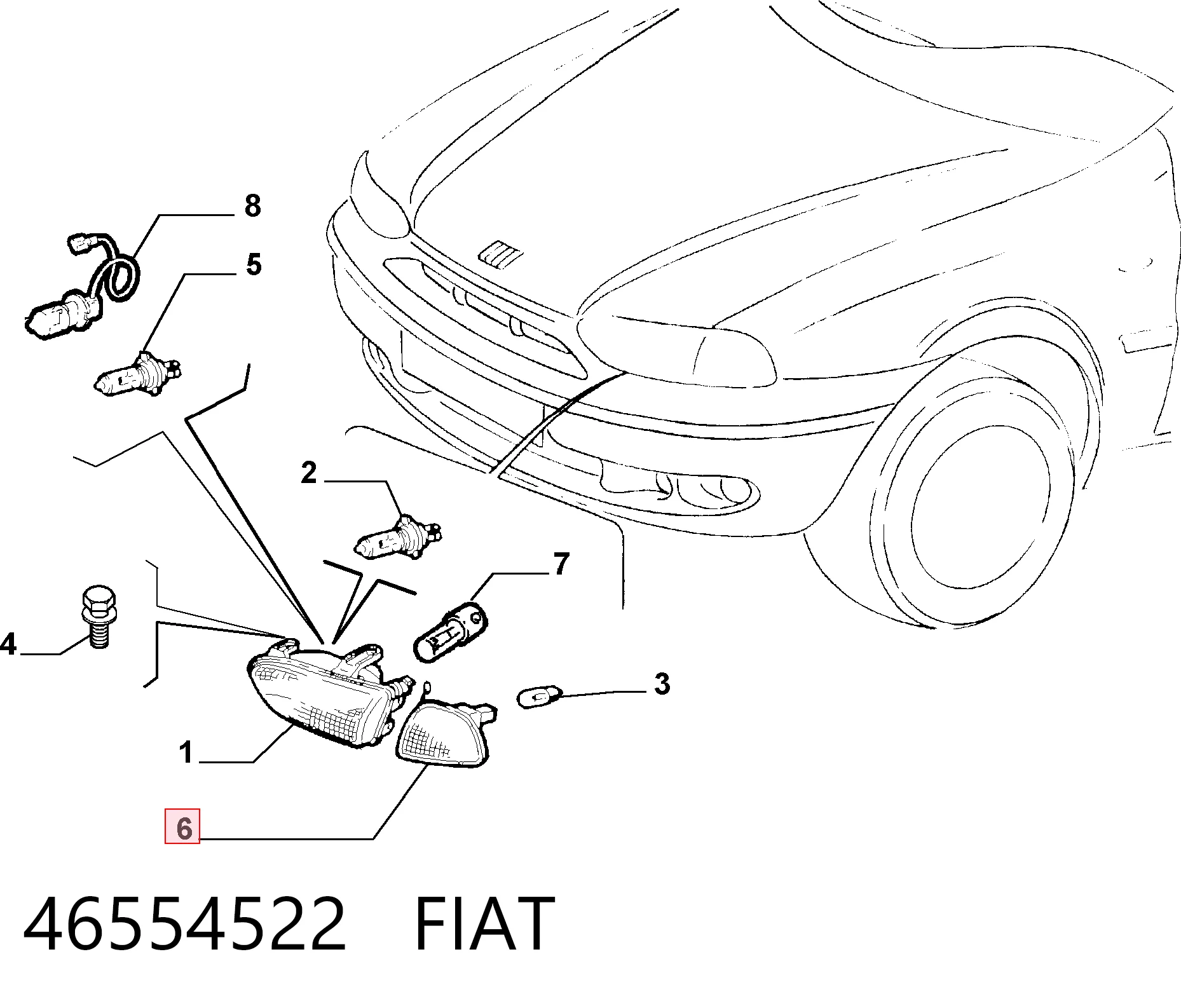 Fiat Palio  (1996 - 2026) Sol sinyal lambası çıkma
