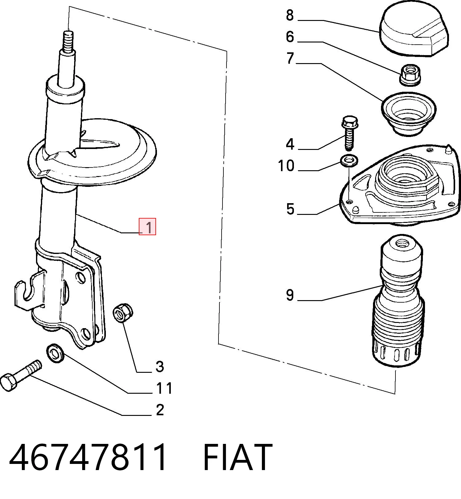 Fiat Marea Ön amortisör