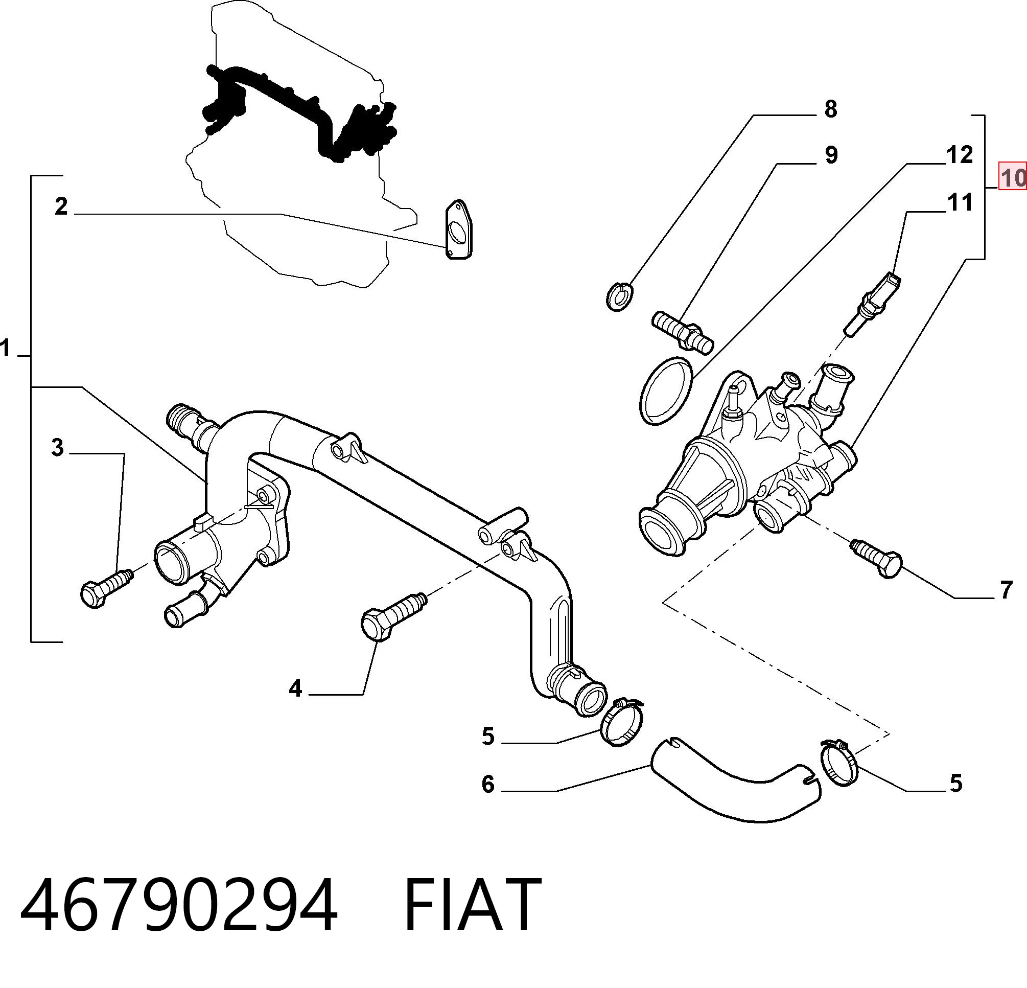 Fiat Marea Termostat yuvası Türkiye fiyatı