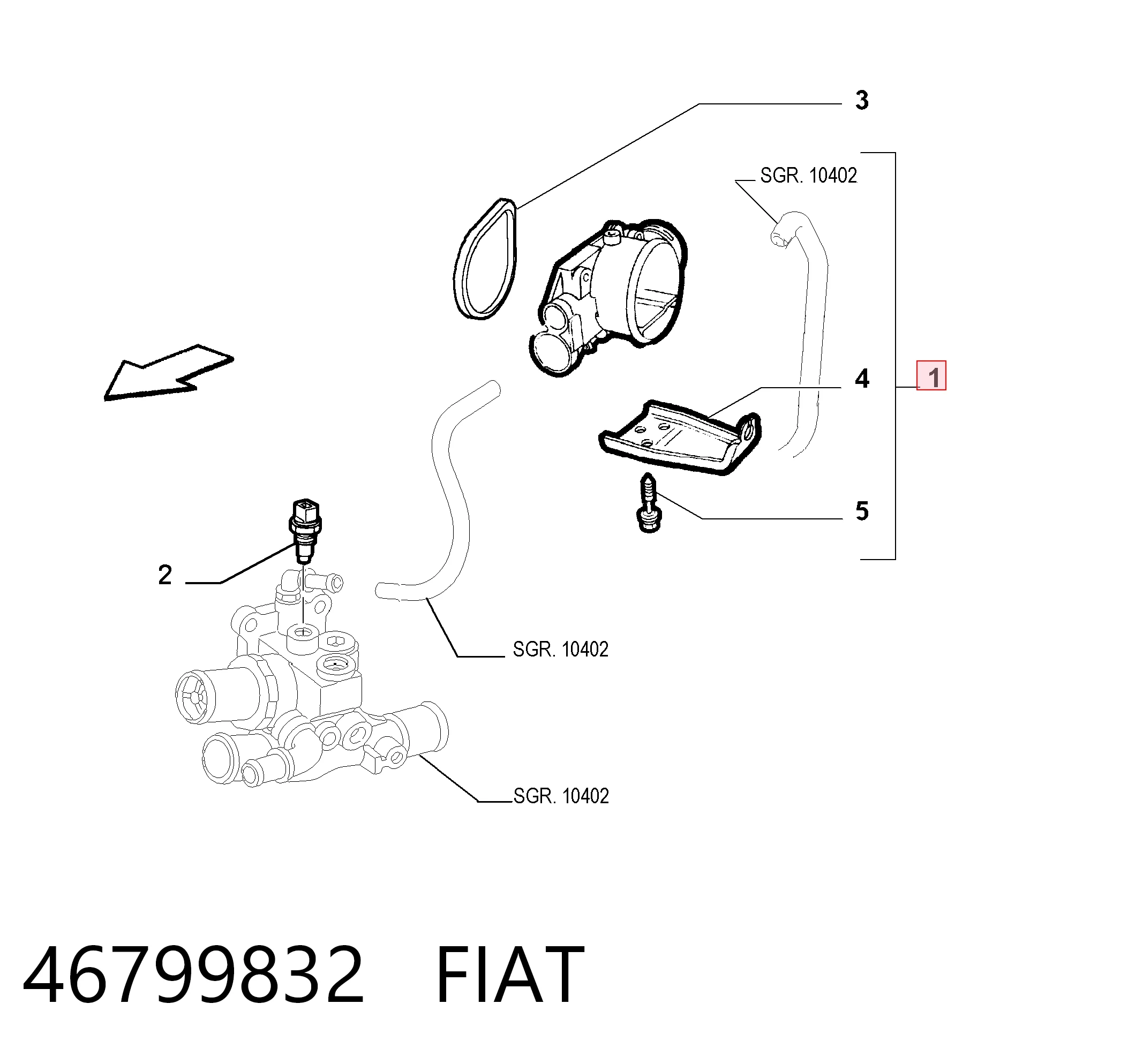 Fiat Marea  (1996 - 2007) Gaz kelebeği komple 