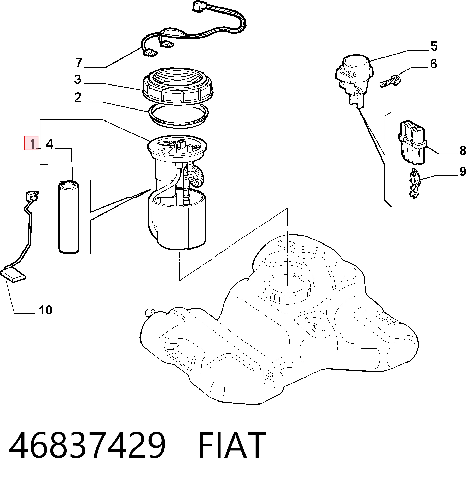 Fiat Marea  Benzin pompası orijinal