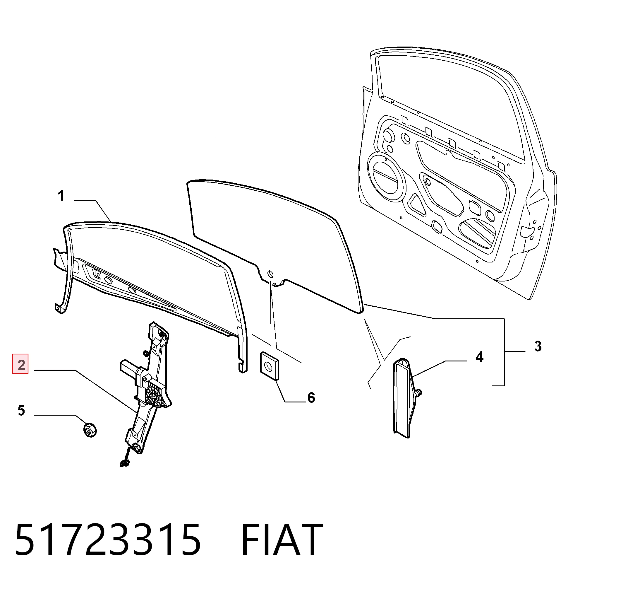 Fiat Punto  Sağ Ön cam krikosu