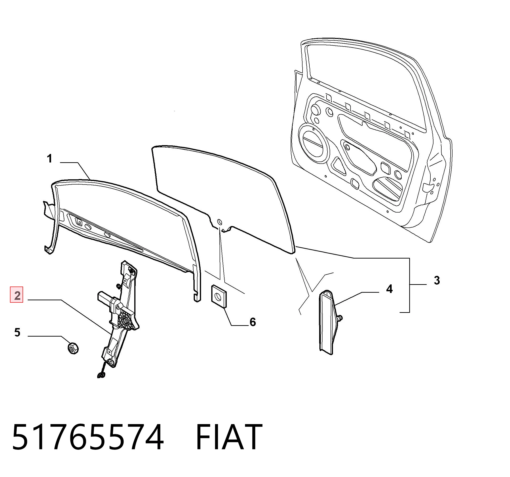 Fiat Punto  Sağ Ön cam krikosu