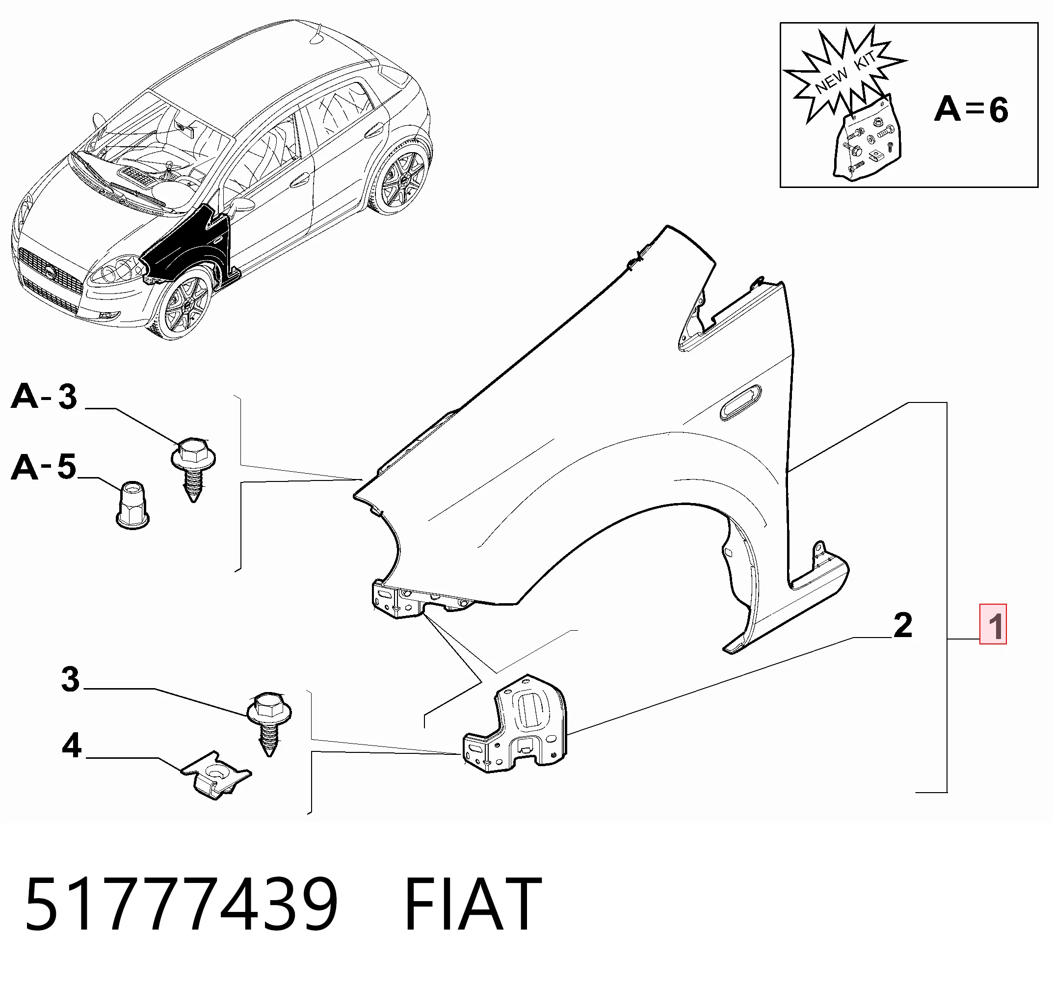 Fiat Punto GRAND Sol ön çamurluk