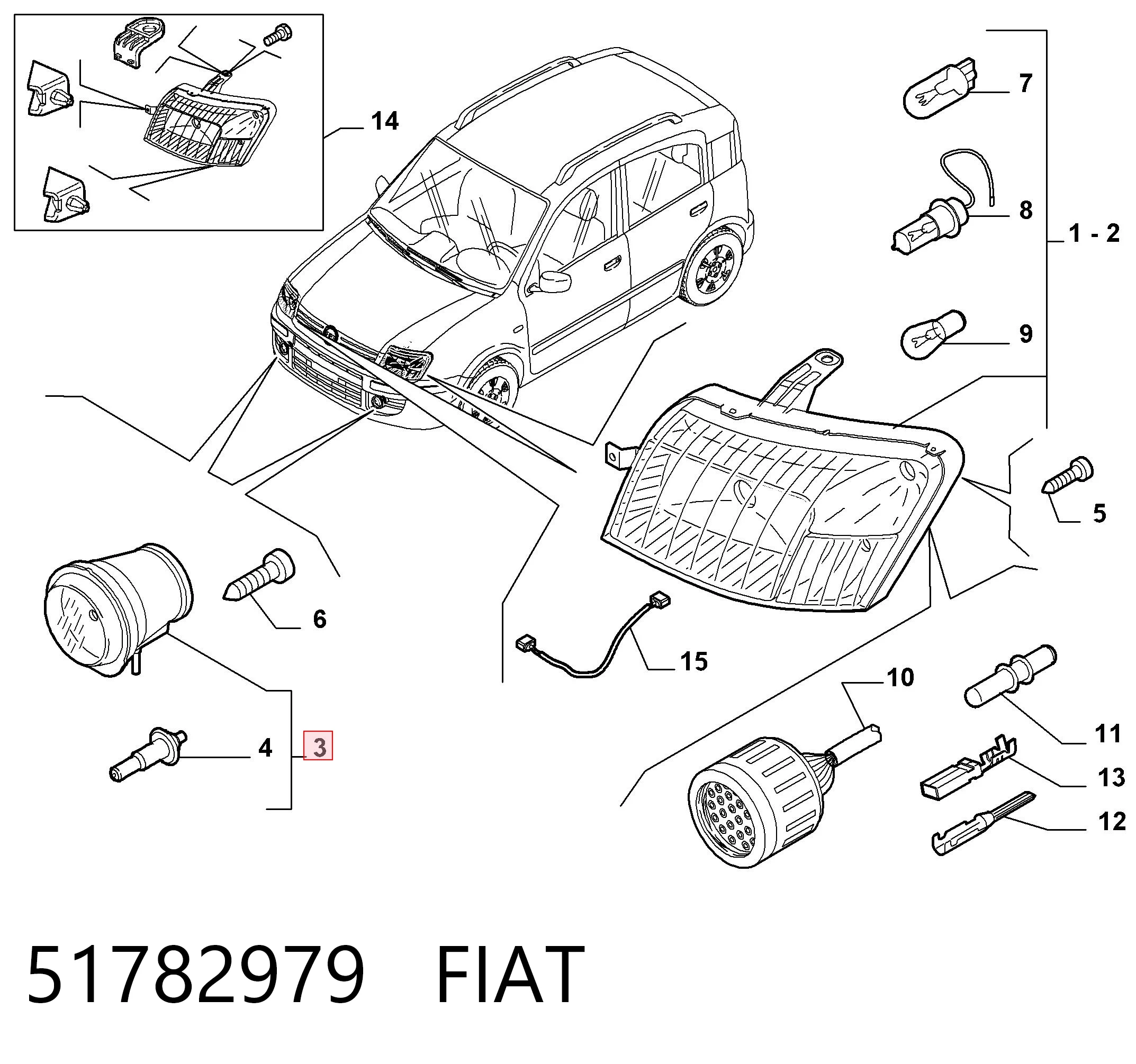 Fiat Marea  Sis farı takımı Türkiye fiyatı