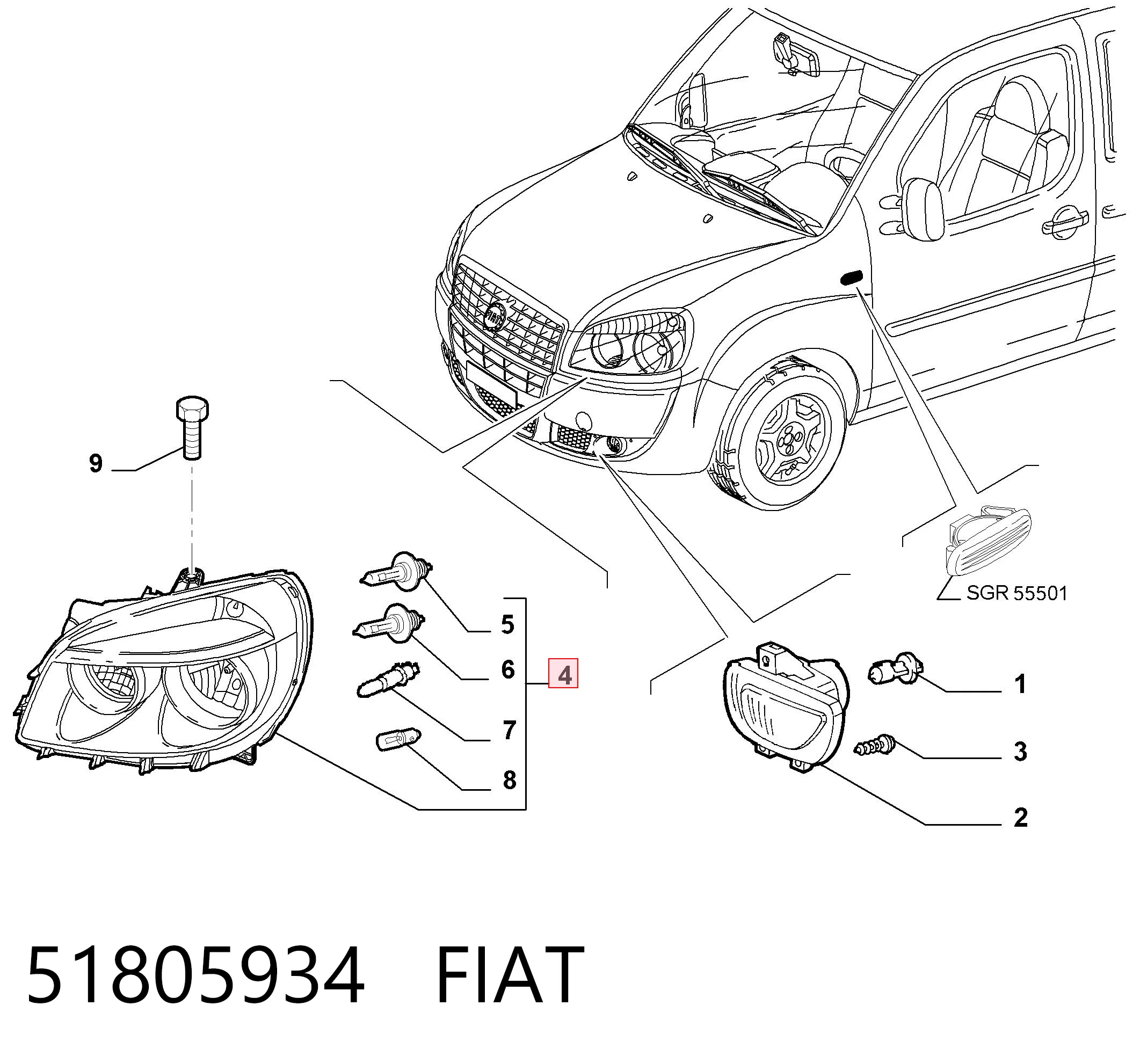 Fiat Doblo I Far Lambası Türkiye fiyatı