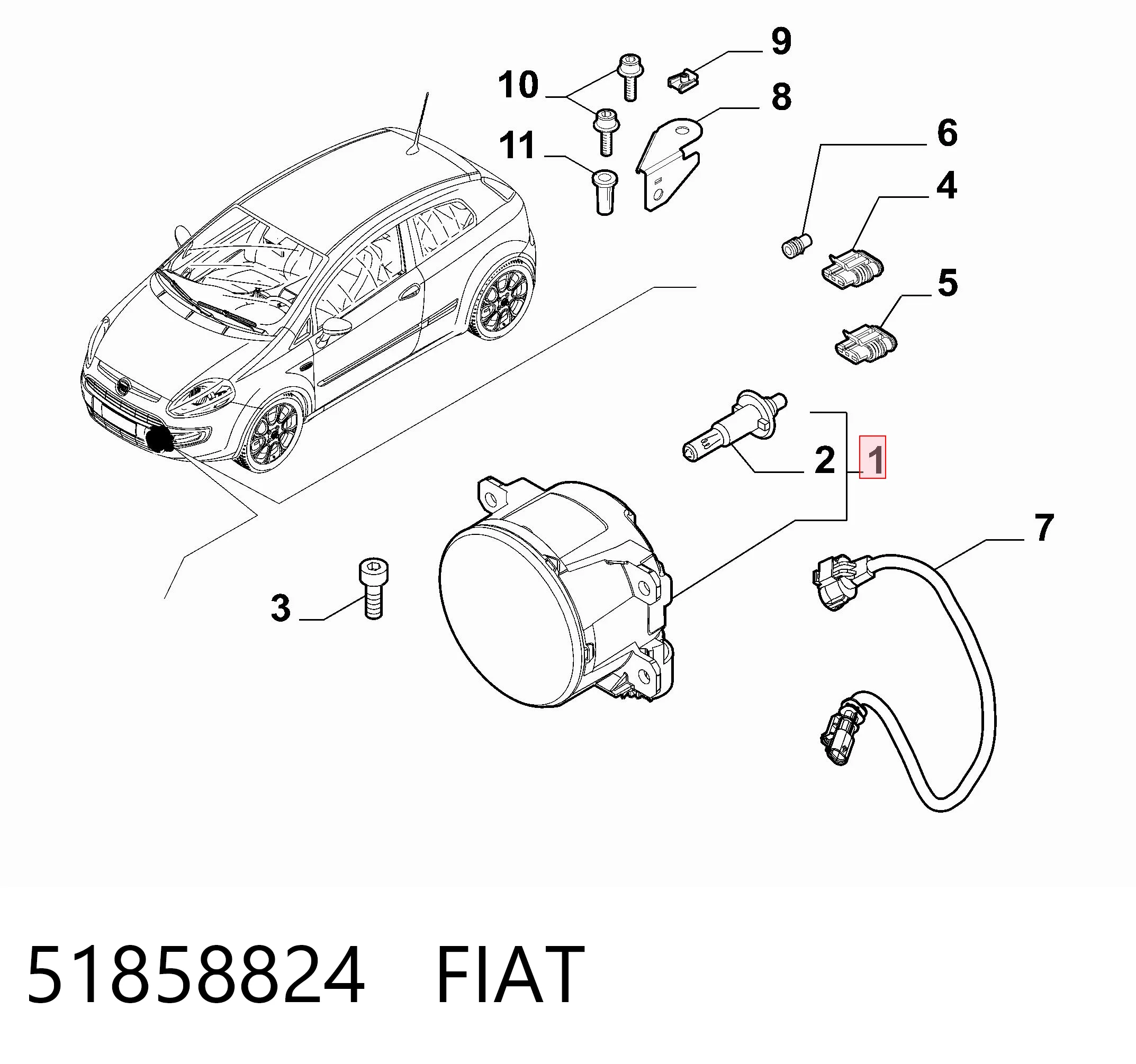 Fiat Punto  Sis farı takımı Türkiye fiyatı