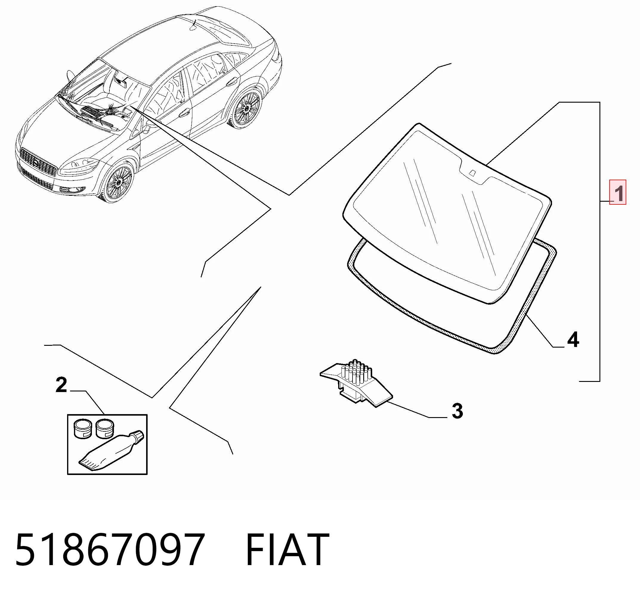 Fiat Linea  (2007 - 2026) Ön cam fiyatı