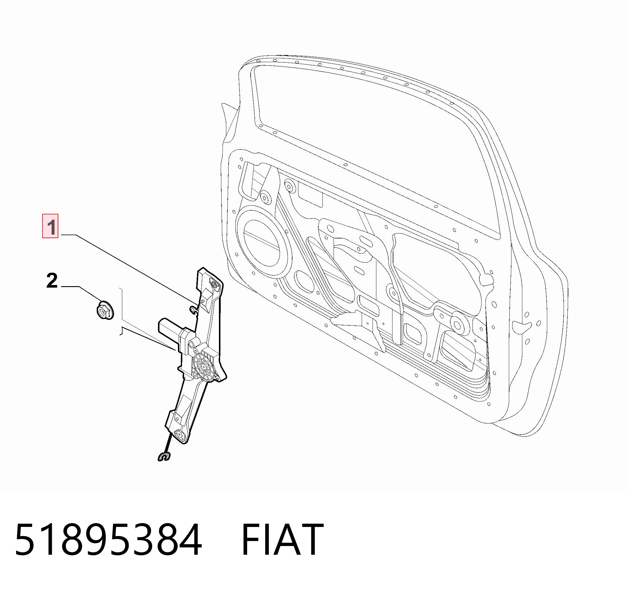 Fiat Punto  Sağ Ön cam krikosu