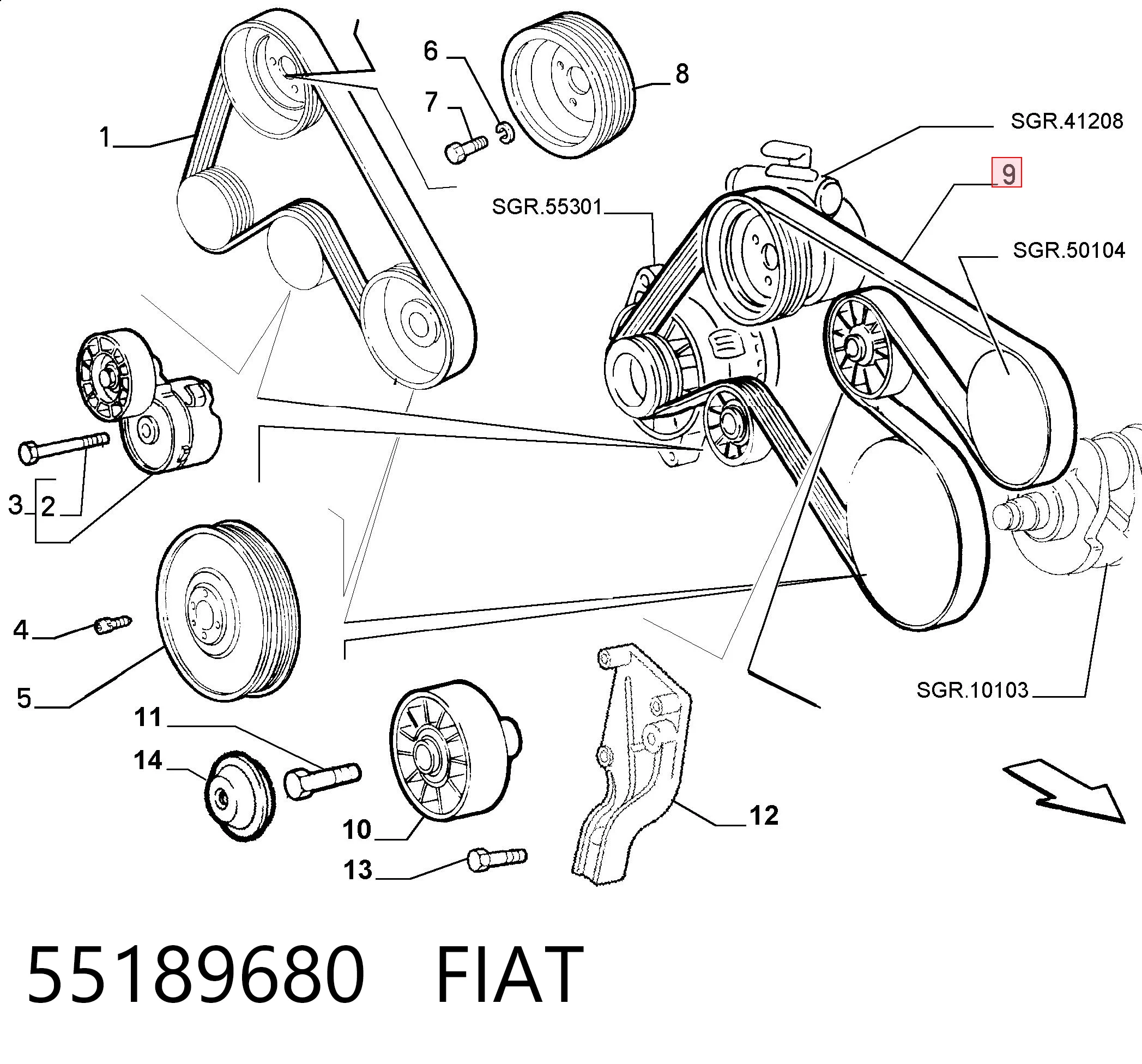 Opel Corsa B Aksesuar kayışı Türkiye fiyatı