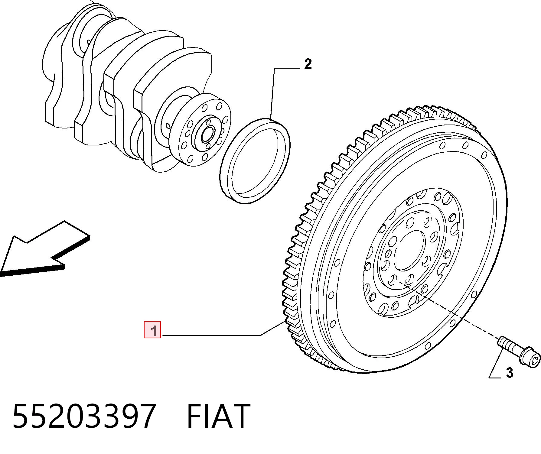 Fiorino van (225) (2008 - 2026) Debriyaj volanı