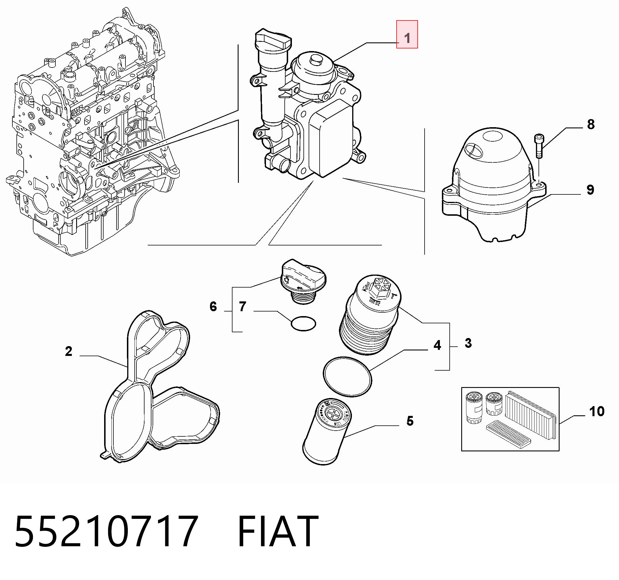 Fiat Punto Yağ radyatörü