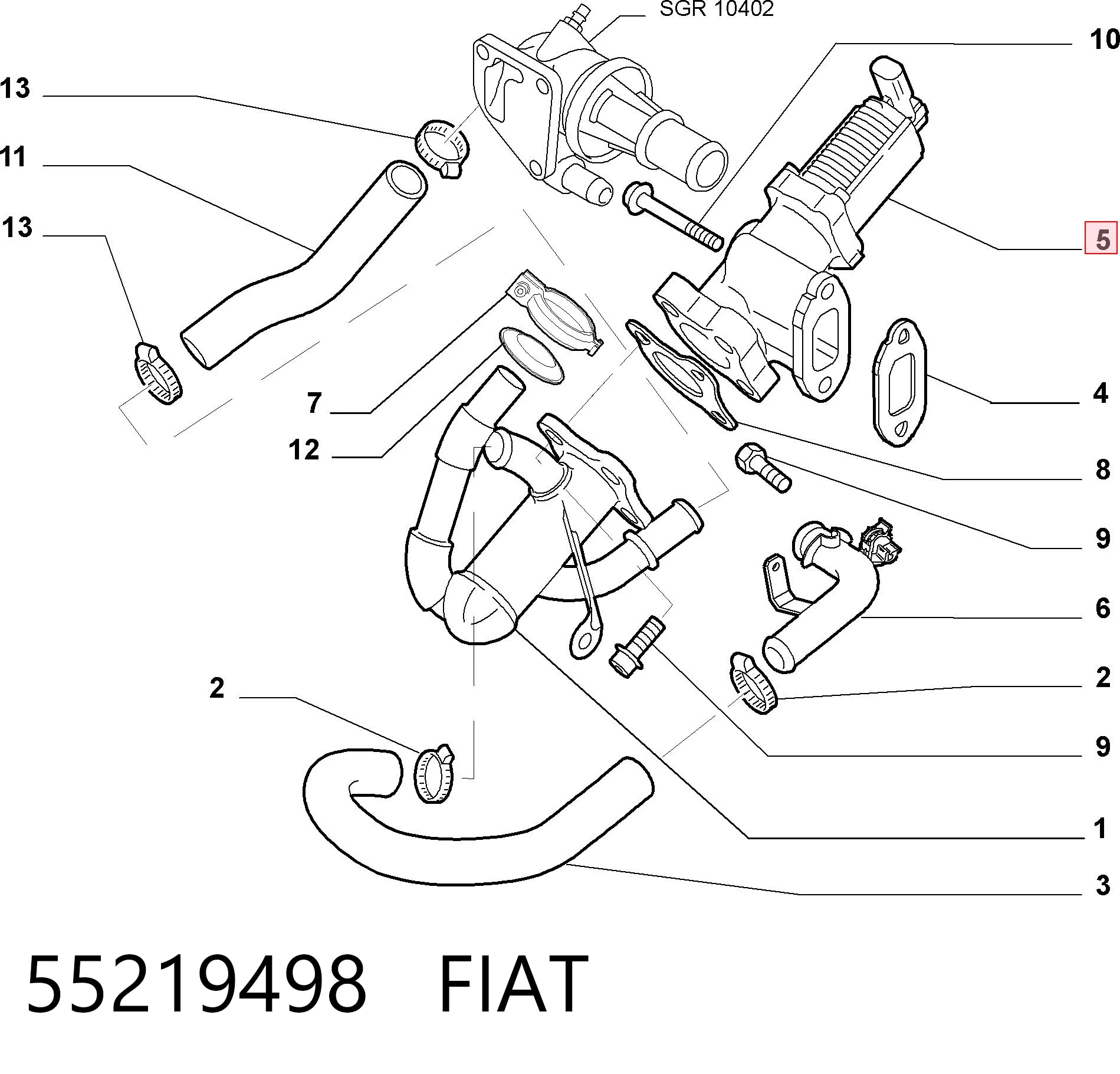 Fiat Albea EGR vanası