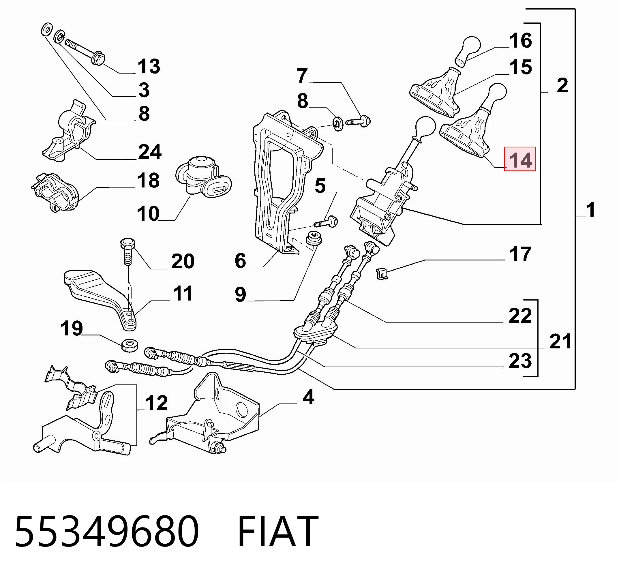 Doblo I van (223) (2001 - 2010) Vites Topuzu Körüğü