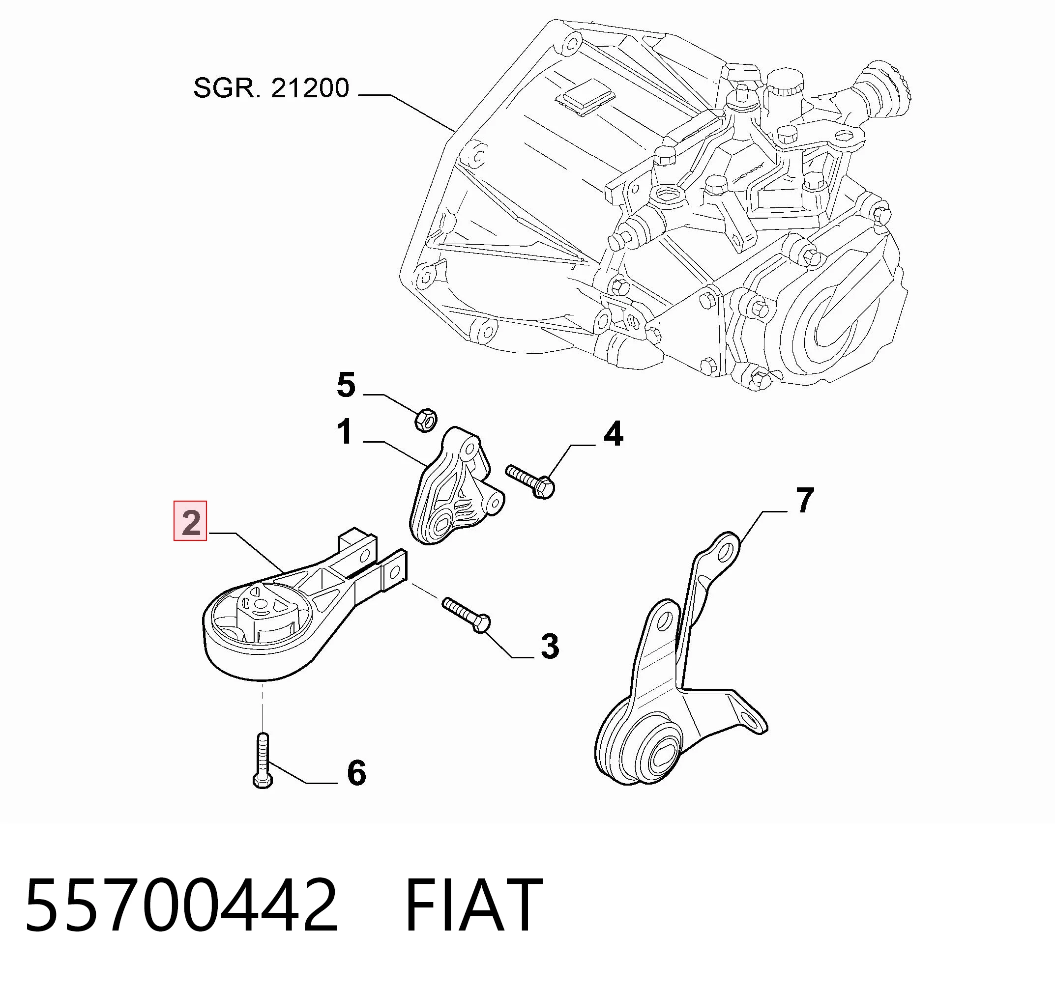 Punto GRAND Ön motor kulağı