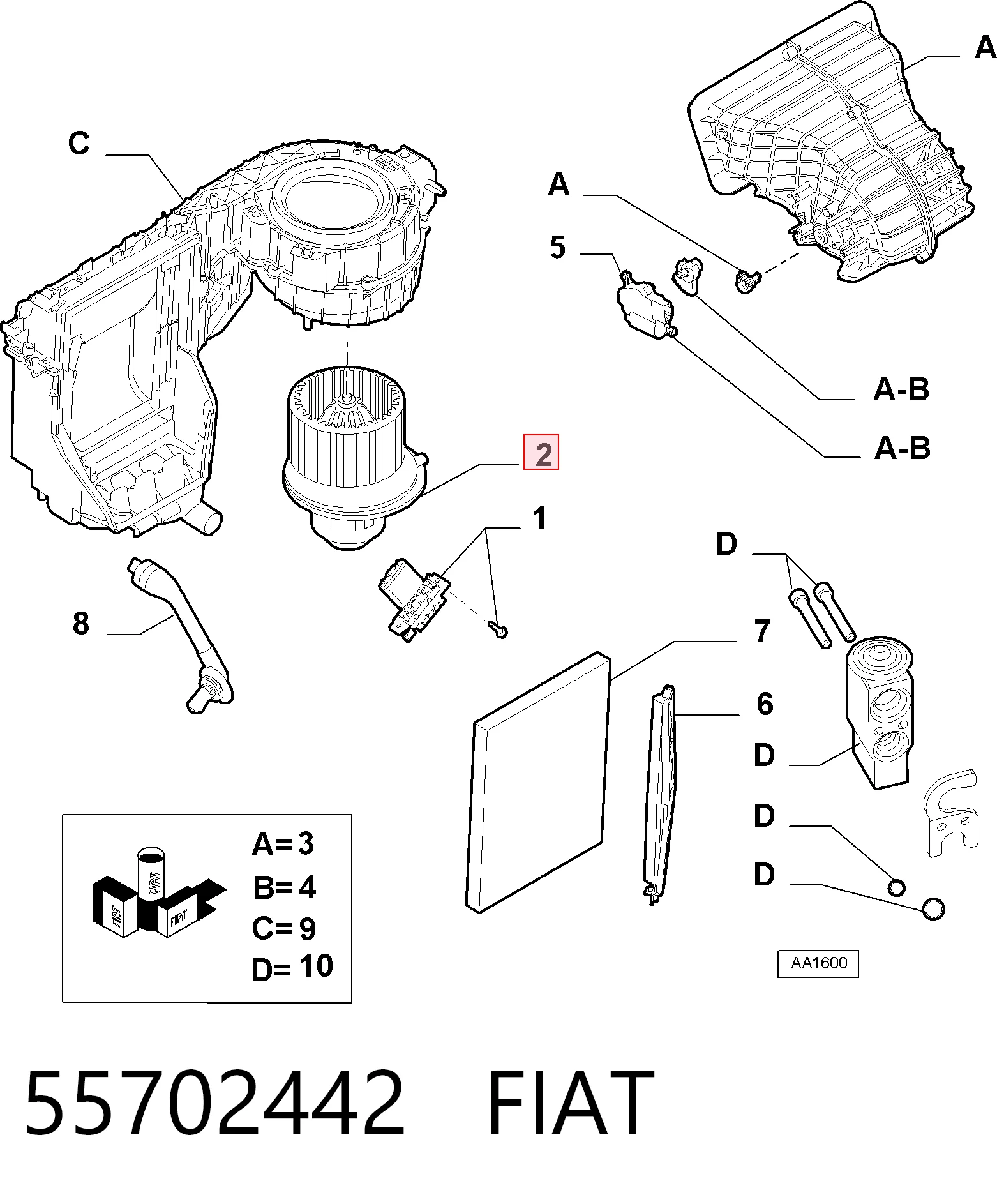Fiat Punto  Kalorifer fan motoru