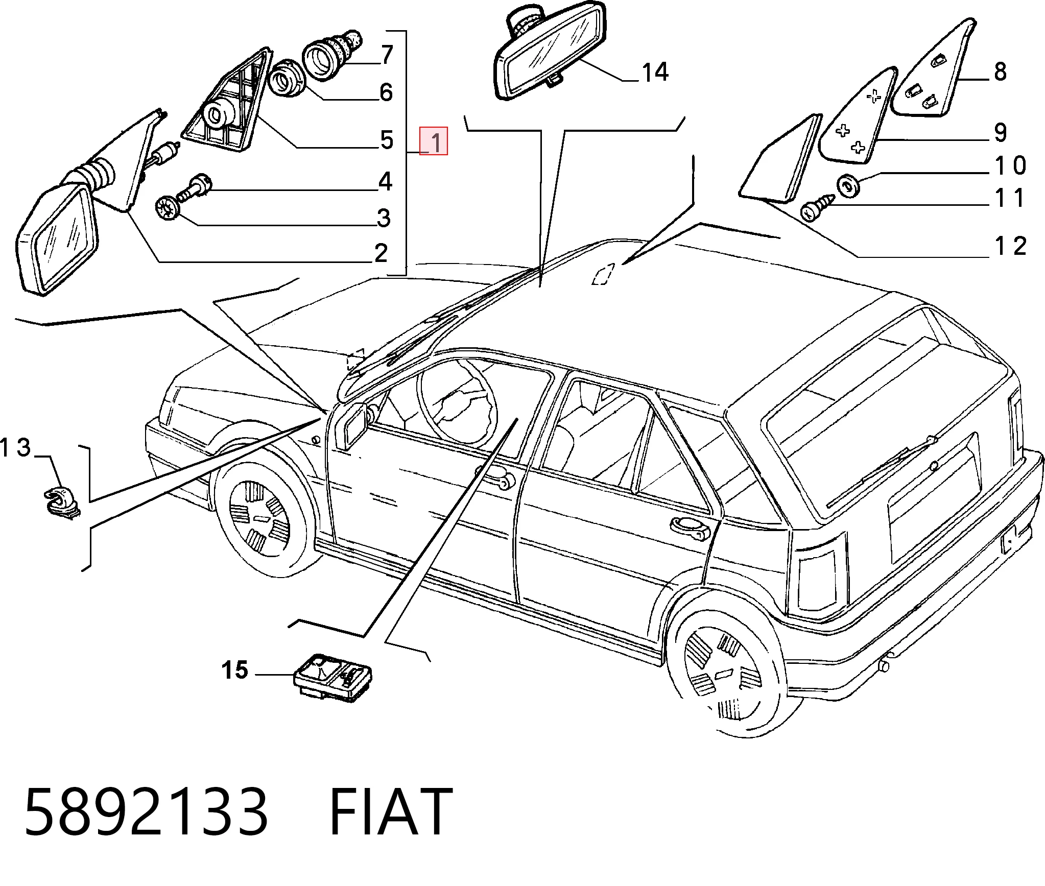 Fiat Tipo  Yan ayna