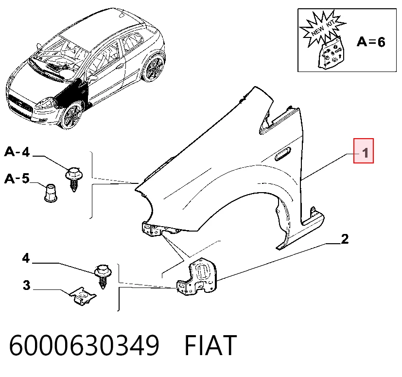 Fiat Punto GRAND Sağ ön çamurluk fiyatı