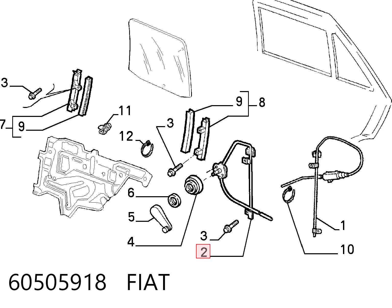 Fiat Marea  Sağ Ön cam krikosu