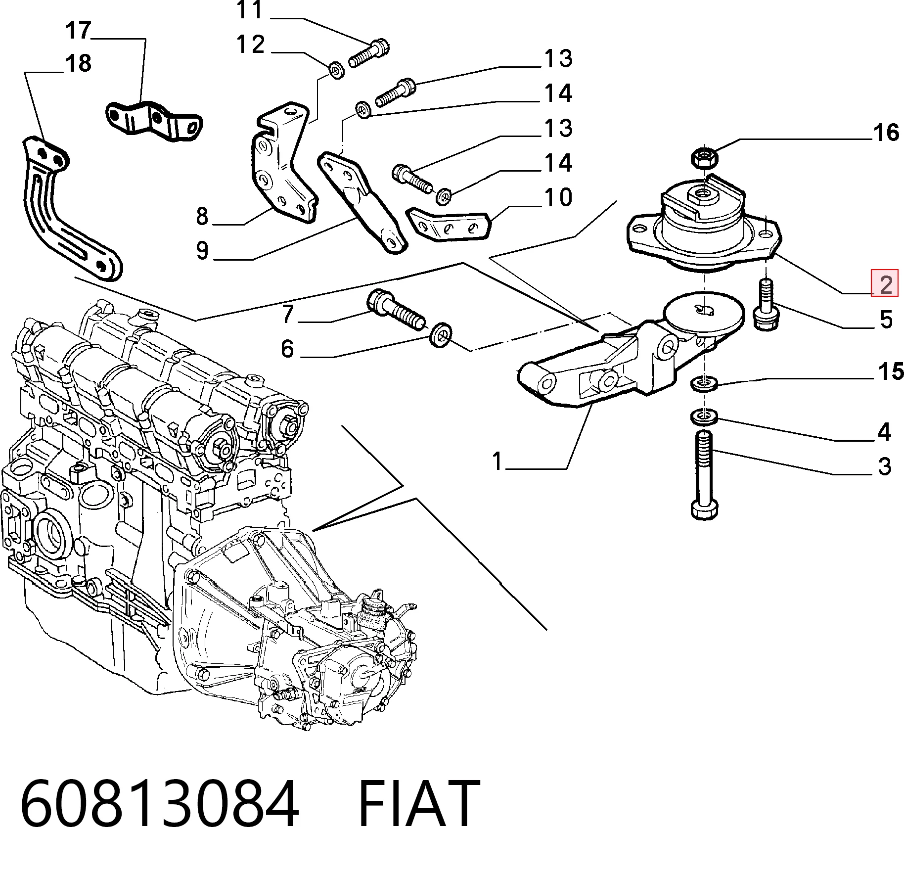 Fiat Marea  Arka motor kulağı Türkiye fiyatı