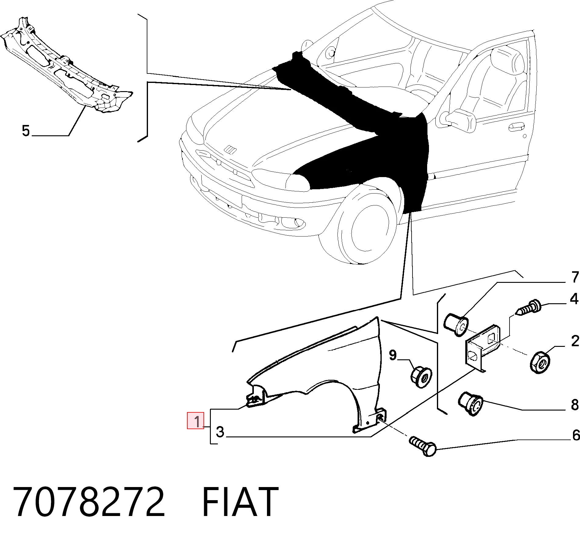 Fiat Palio  Sol ön çamurluk Türkiye fiyatı