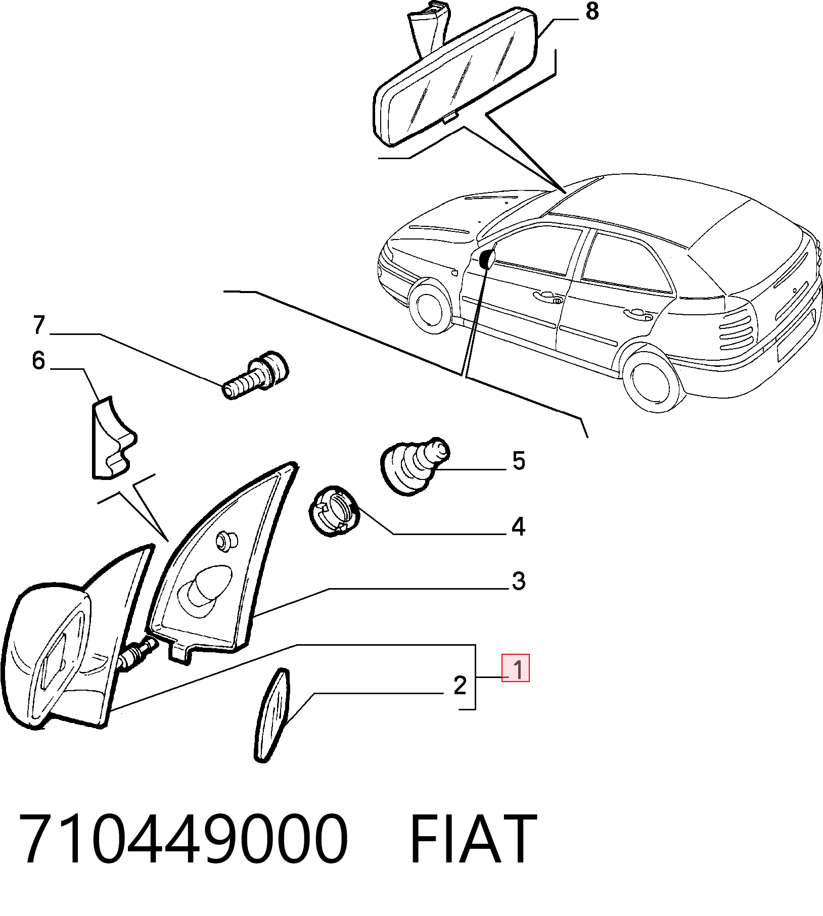 Fiat Marea  Sağ ayna fiyatları