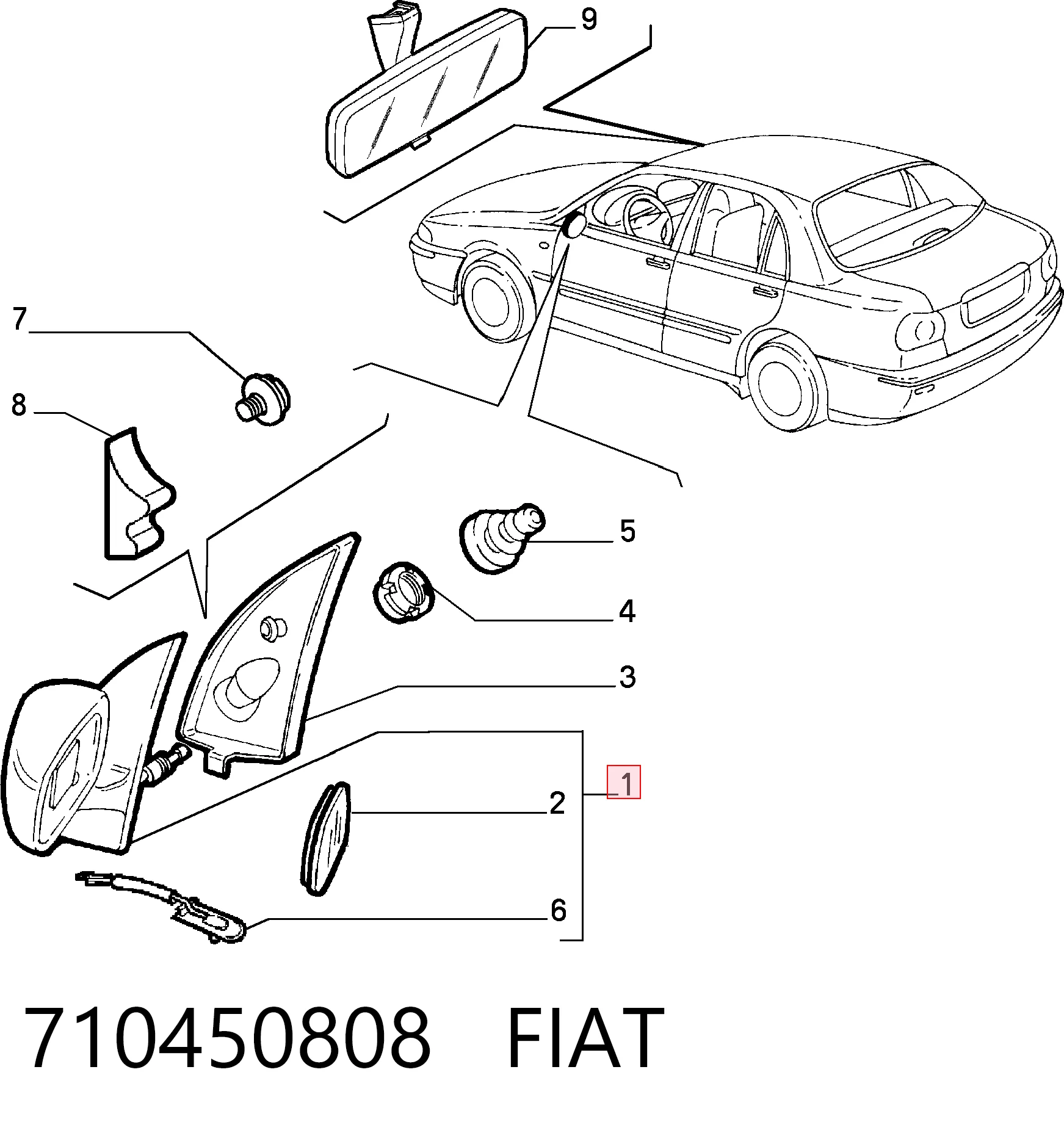 Fiat Marea  (1996 - 2007) Sol dış dikiz aynası fiyatı