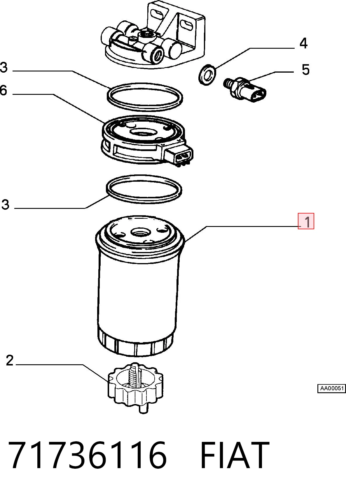 71736116 Fiat/Alfa/Lancia