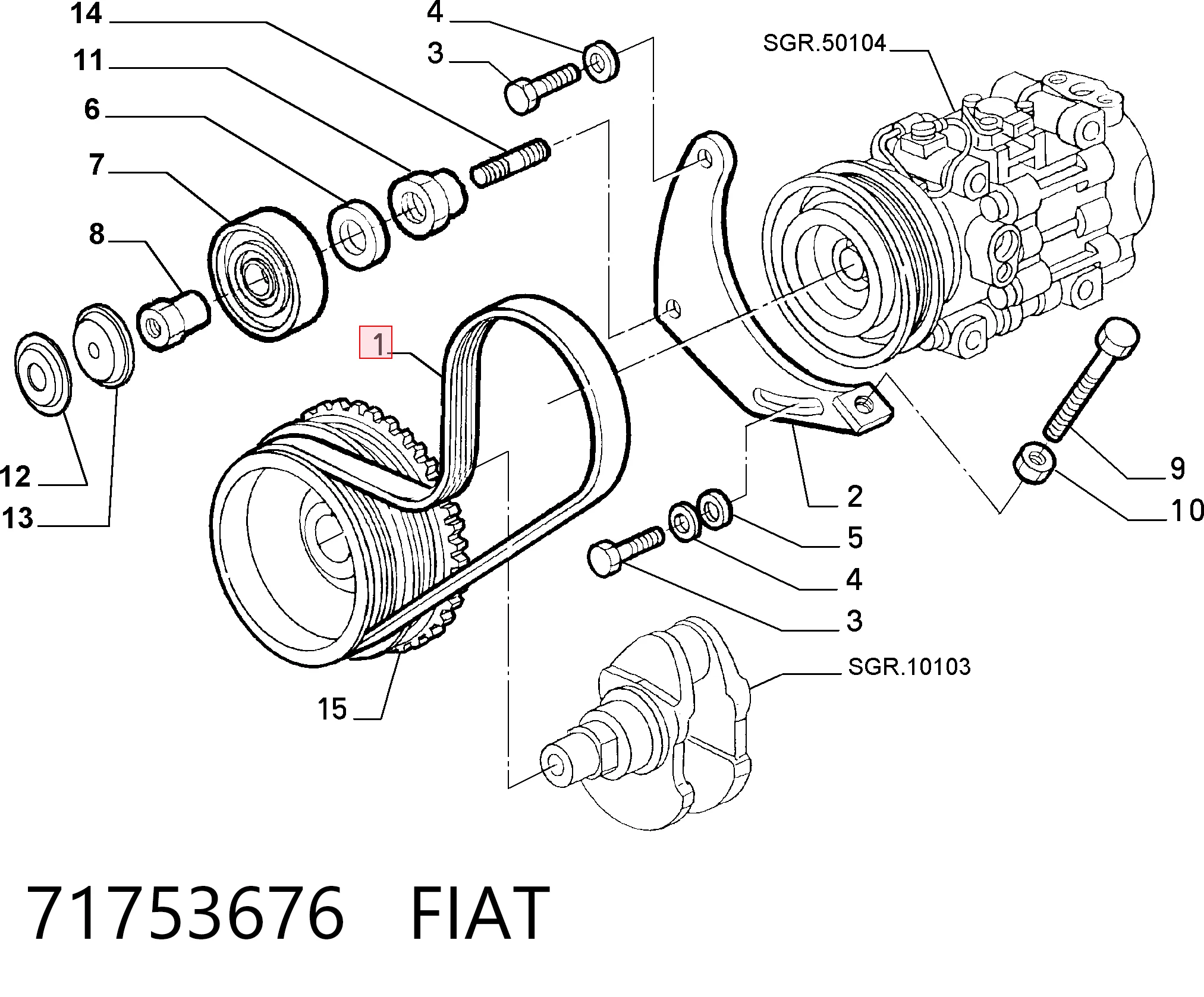 Fiat Albea Aksesuar kayışı Türkiye fiyatı