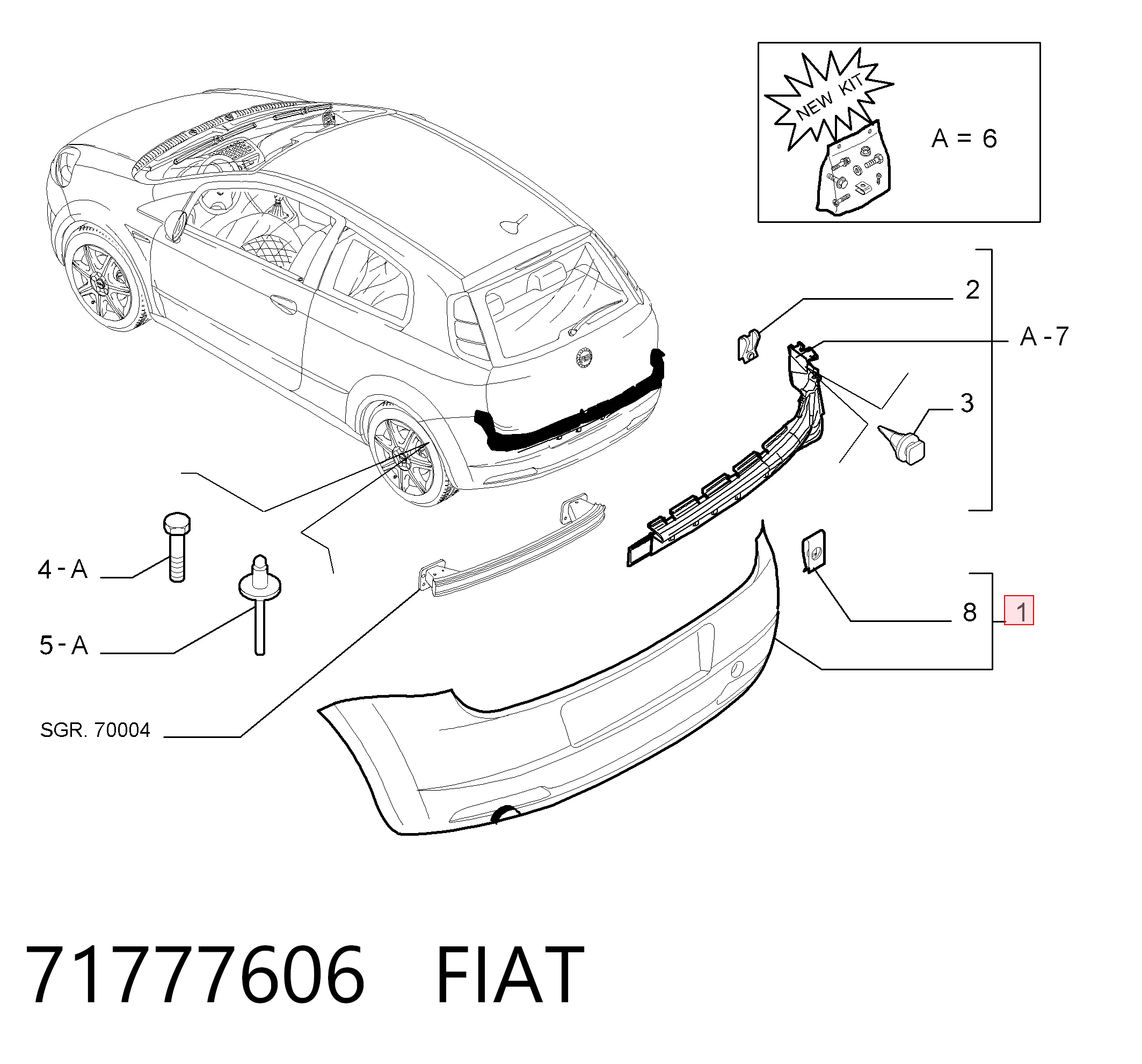 Fiat Punto Arka tampon