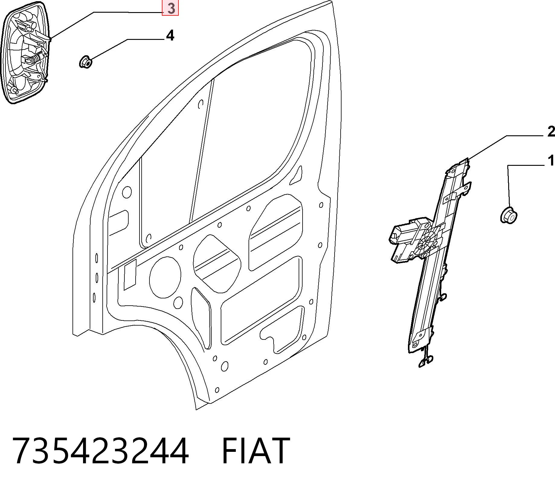 Ducato III Ön sol dış kapı kolu