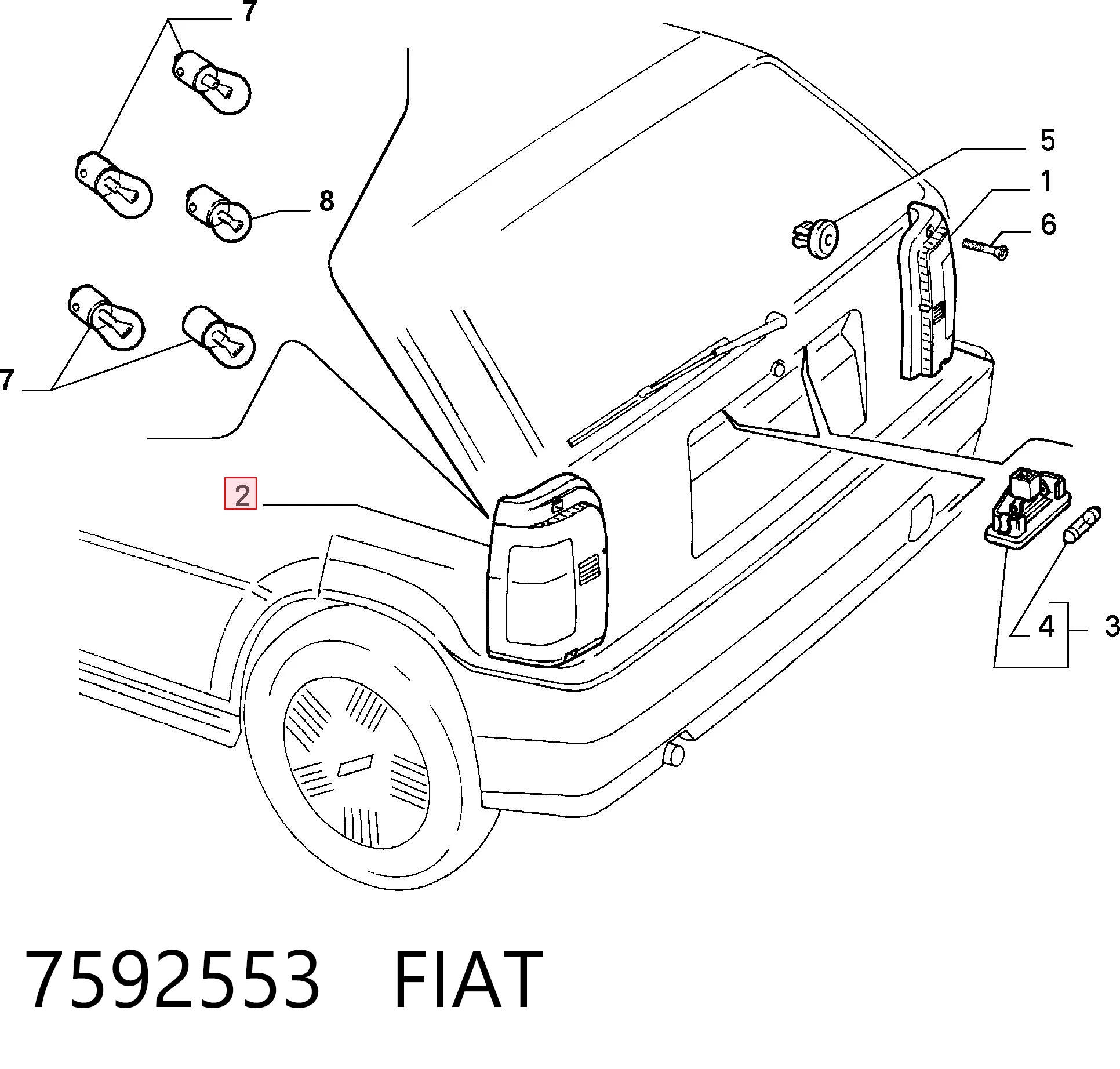 Fiat Tipo  Sol arka stop fiyatları