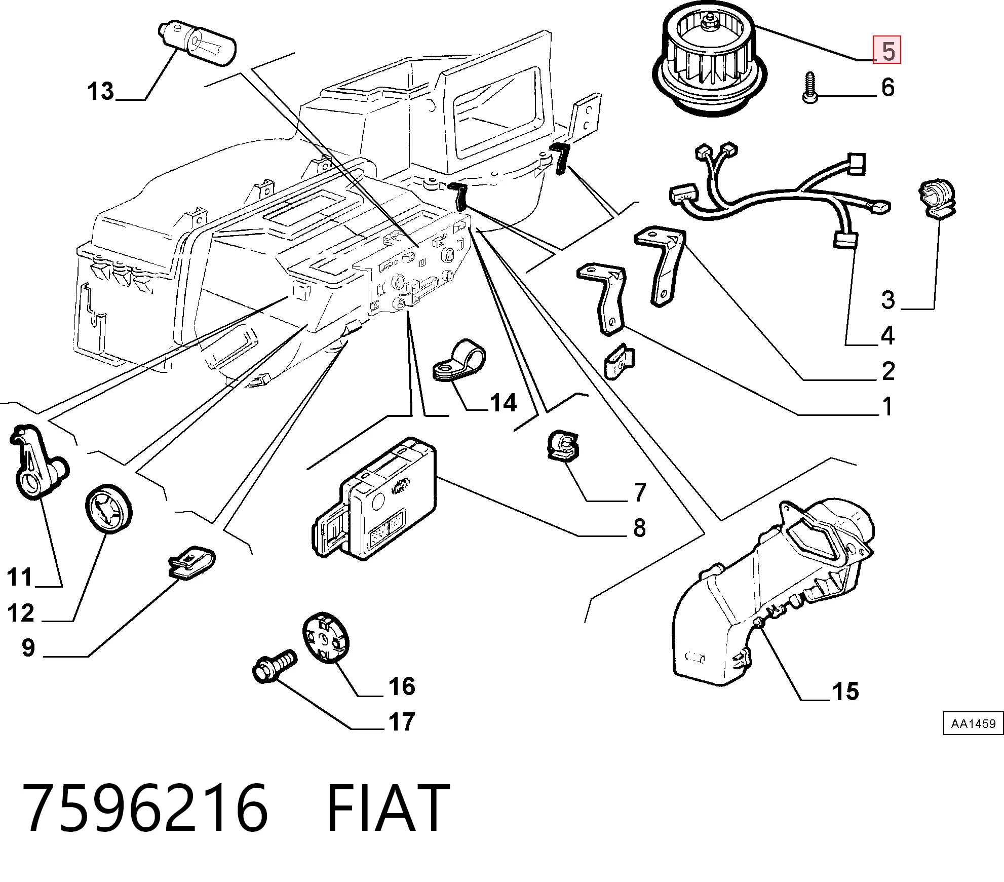 Fiat Tempra  Kalorifer motoru orijinal